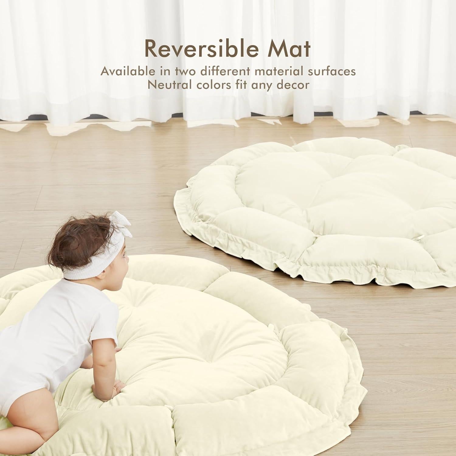 Alfombra de Juego 5 en 1 ANGELBLISS Beige con Juguetes