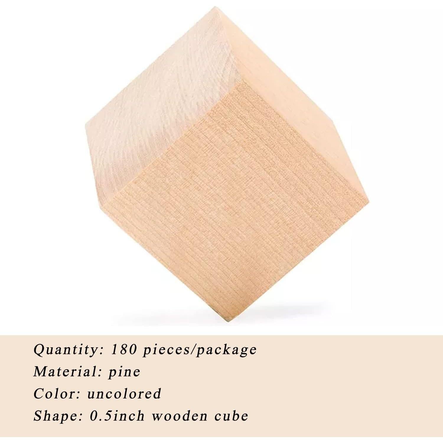 Bloques de Madera SIWUCHYE 1.27 cm para Manualidades - 180 Piezas