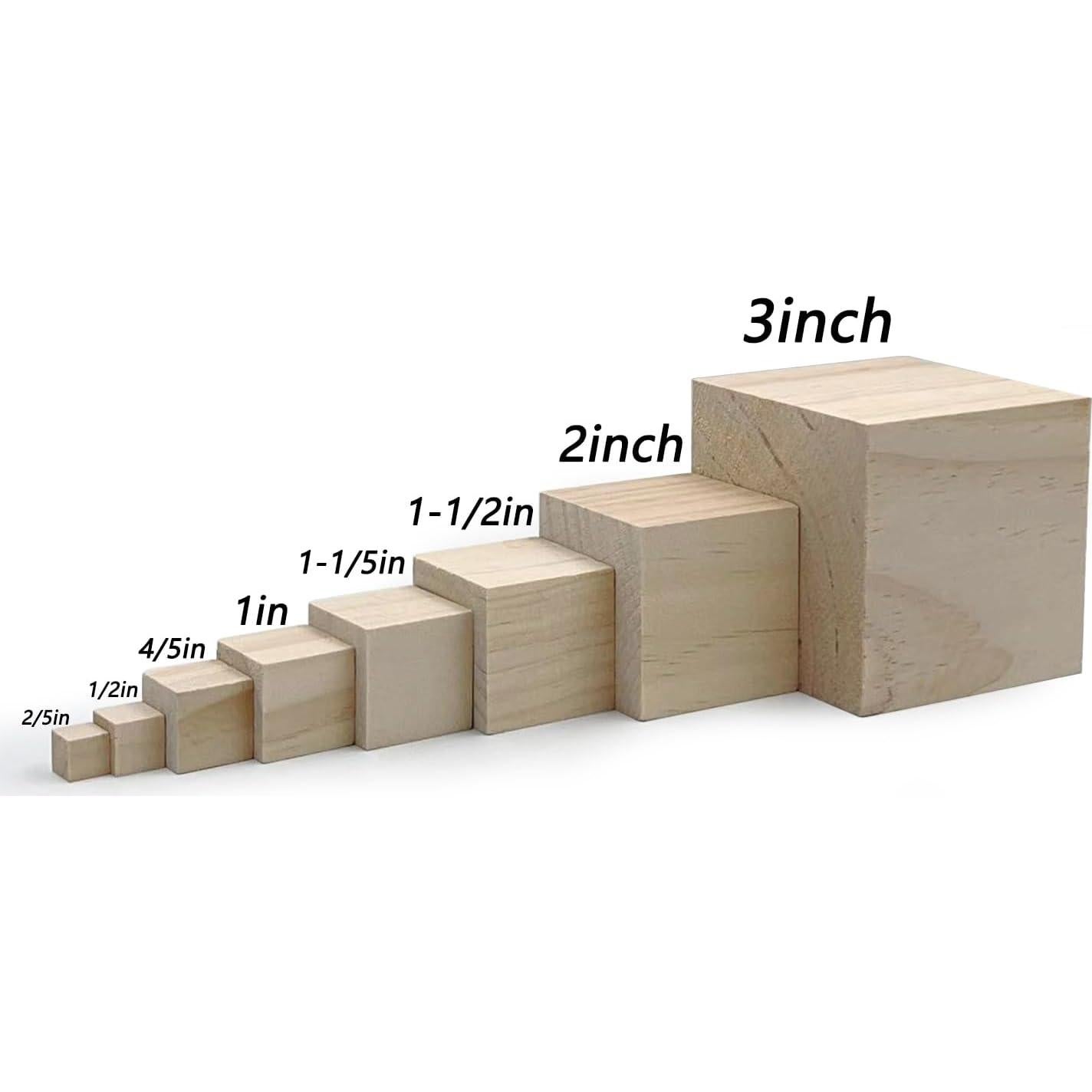 Bloques de Madera SIWUCHYE 1.27 cm para Manualidades - 180 Piezas