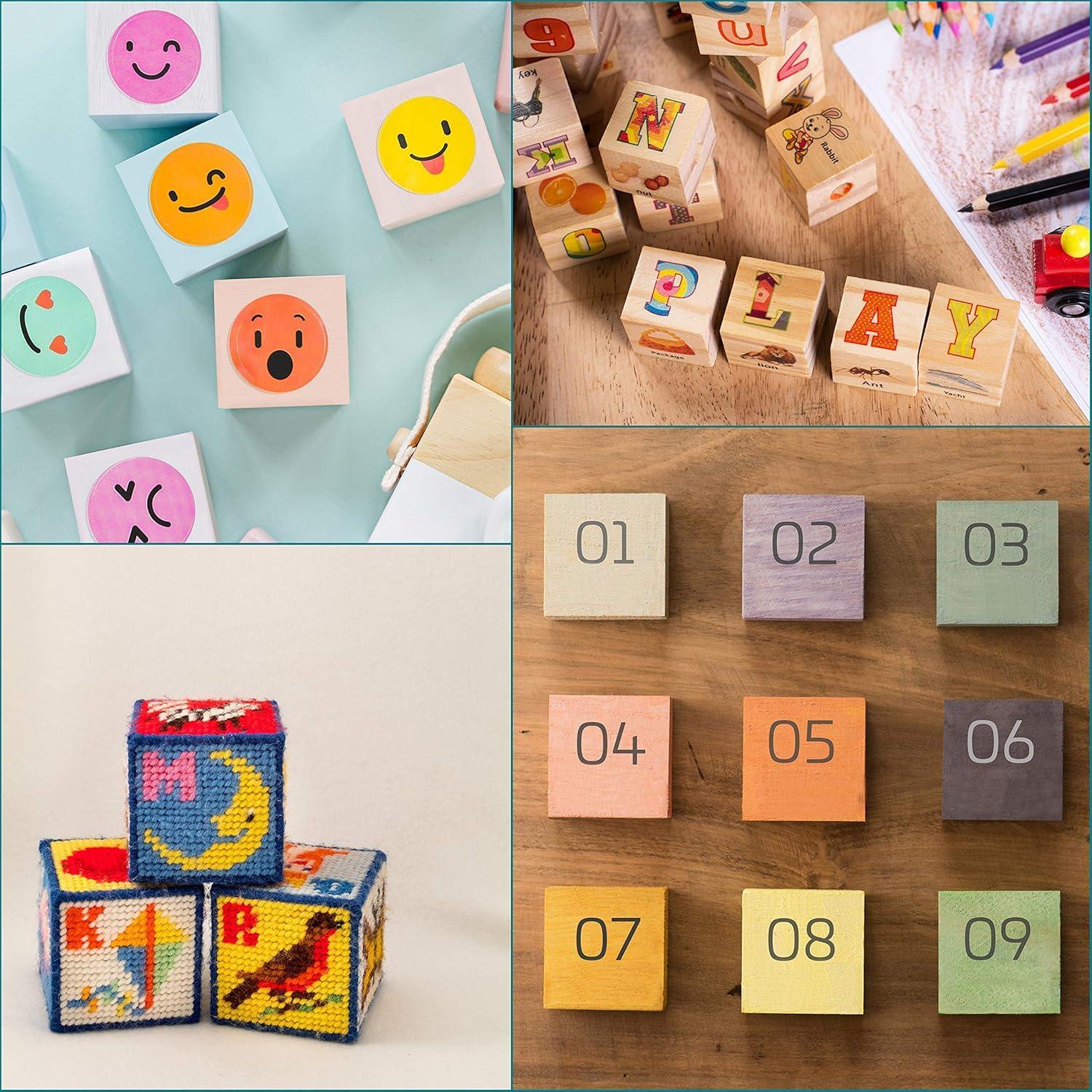 Bloques de Bambú DaTpuik 100 PCS 2.54 cm para Manualidades