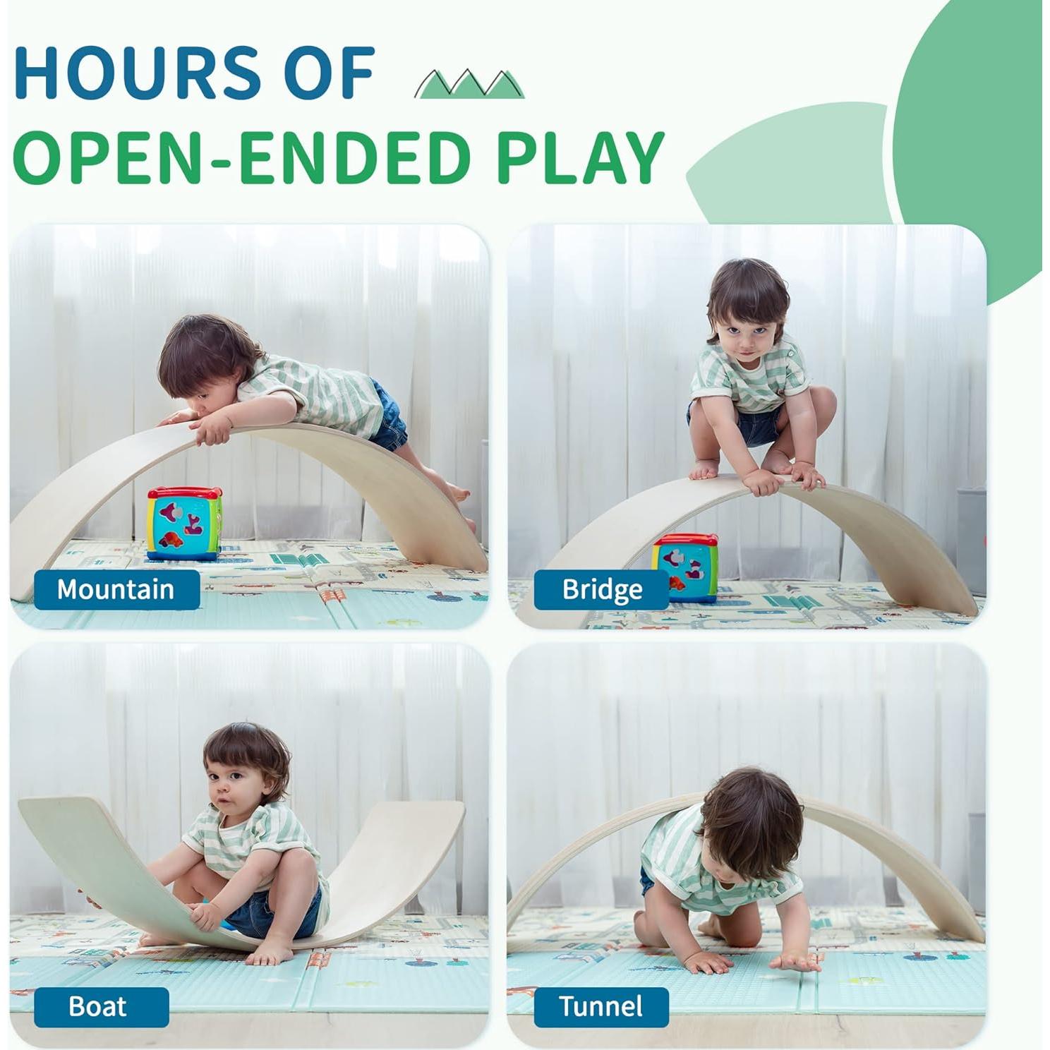 Tabla de Equilibrio OUTREE de Madera para Niños 82.8x29.5cm