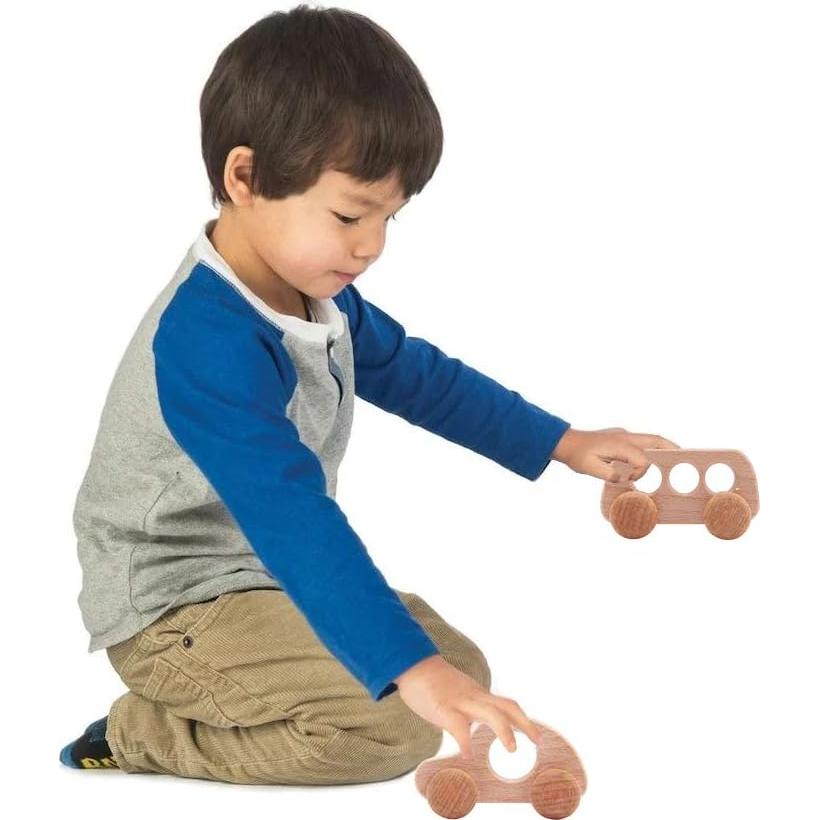 Juguetes de empuje de madera Promise Babe - 2 coches sonajeros