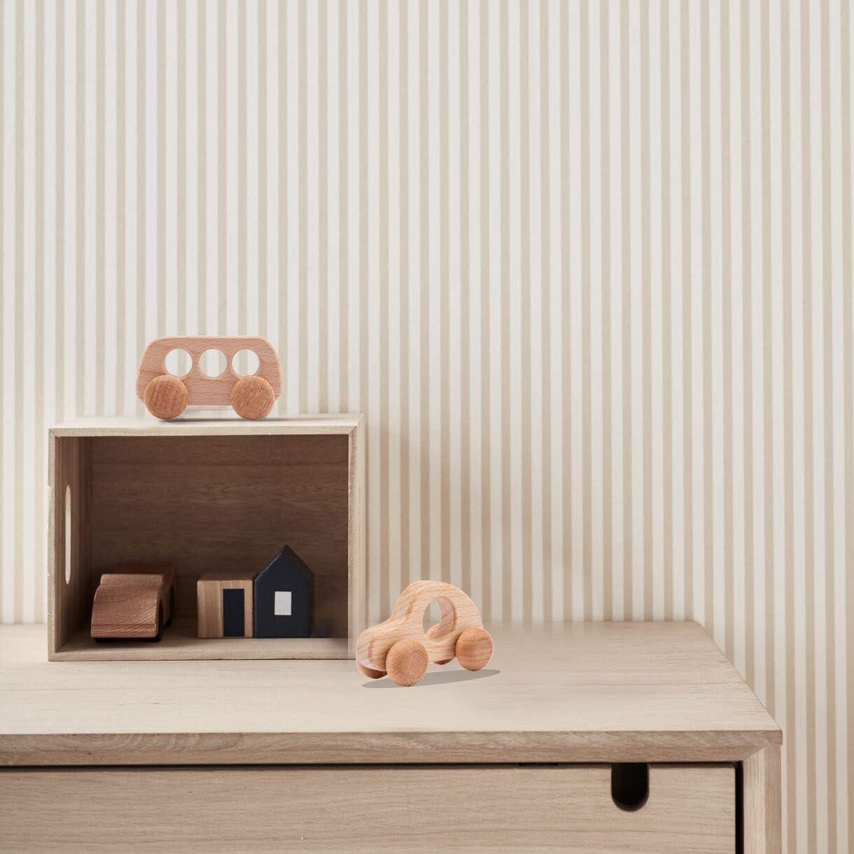 Juguetes de empuje de madera Promise Babe - 2 coches sonajeros