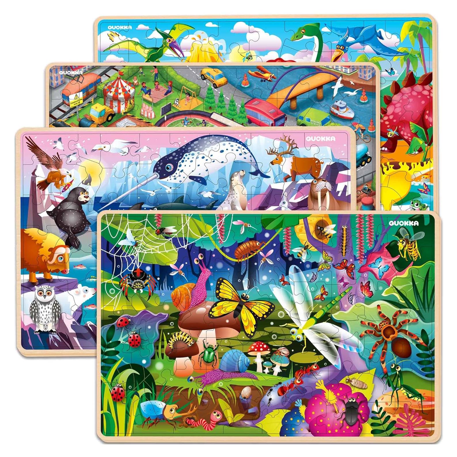 Puzzles de Madera Quokka 4 Rompecabezas 60 Piezas Niños 3-10 Años