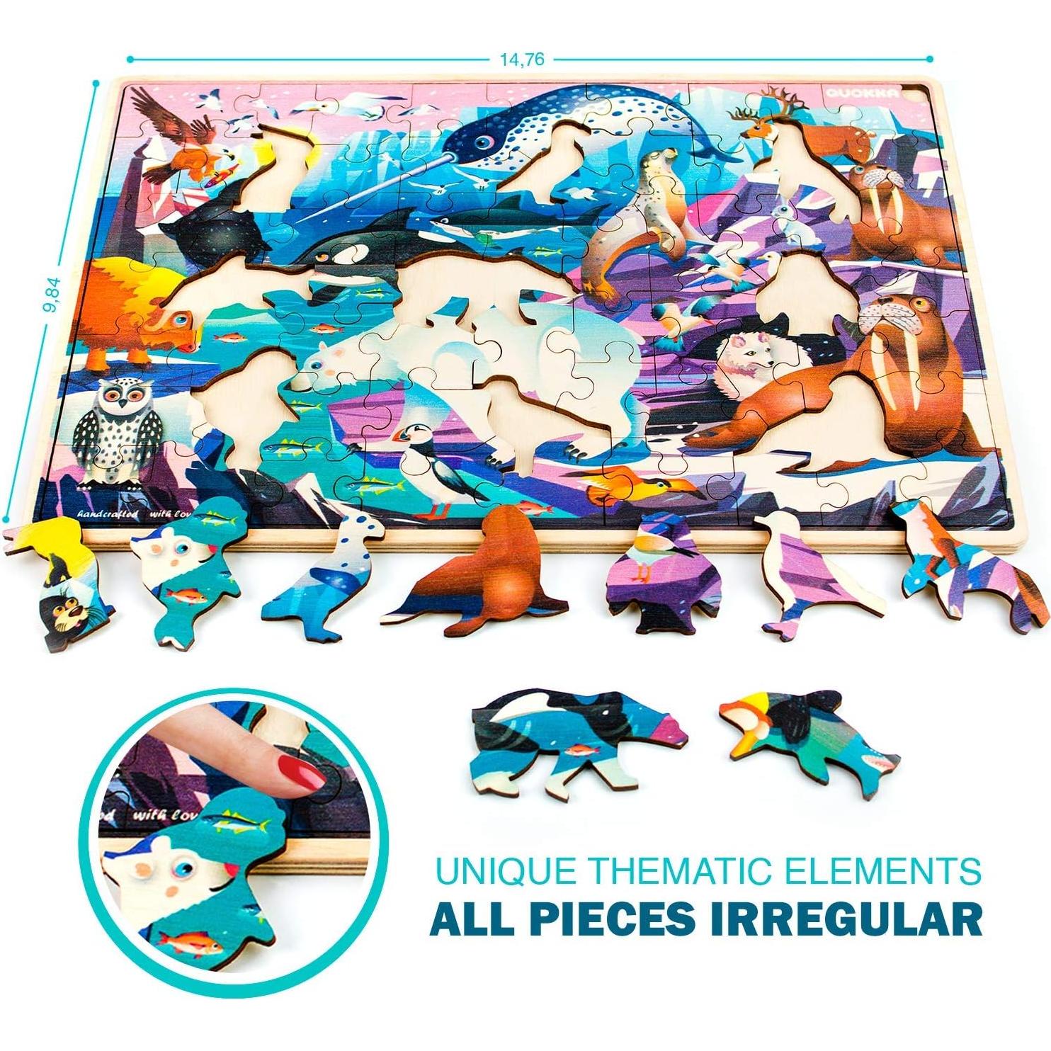 Puzzles de Madera Quokka 4 Rompecabezas 60 Piezas Niños 3-10 Años