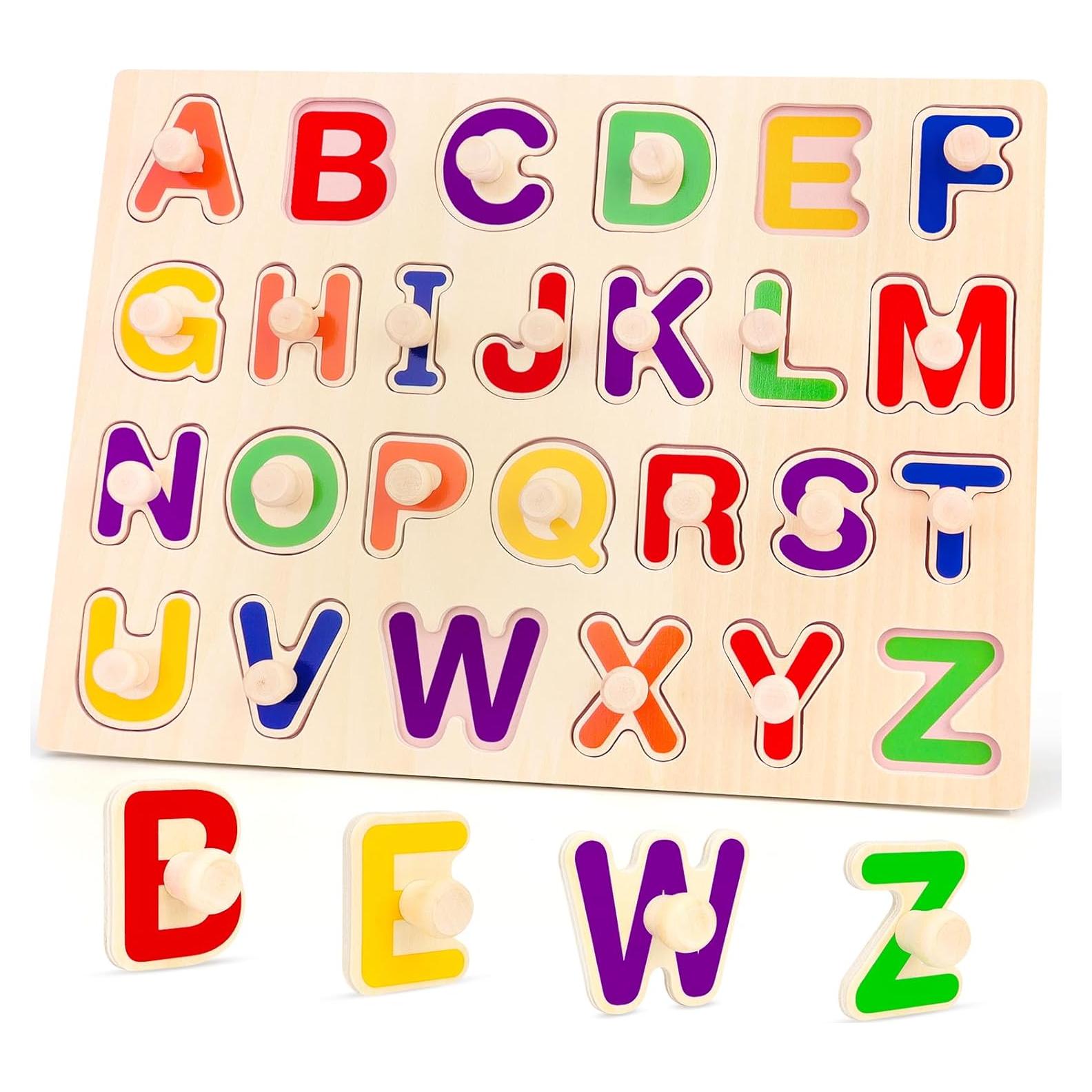 Rompecabezas de Alfabeto de Madera Jumlys para Niños 1-3 Años