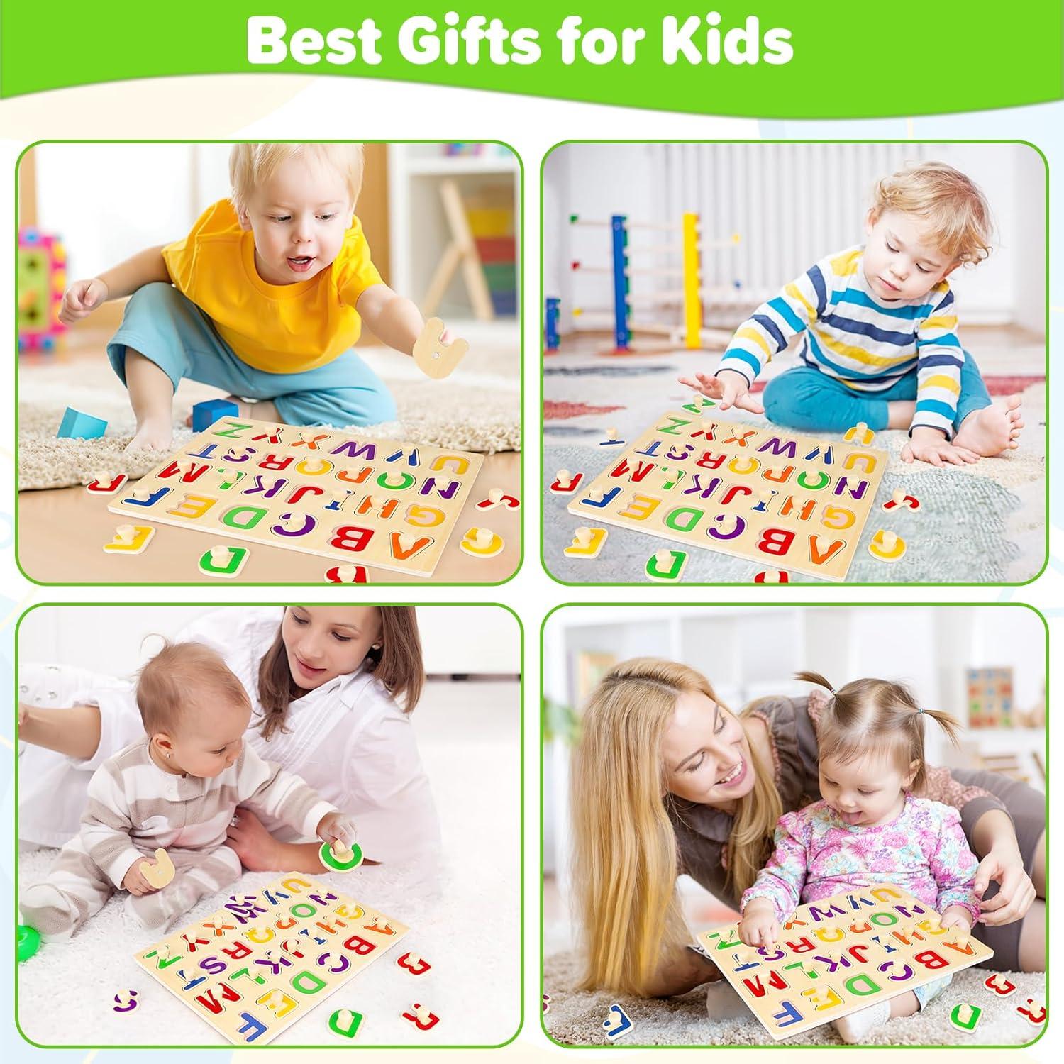 Rompecabezas de Alfabeto de Madera Jumlys para Niños 1-3 Años