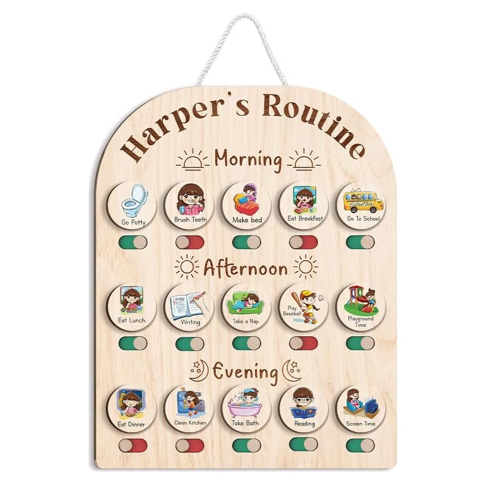 Tabla de Rutina Diaria Personalizada TinyKidz para Niños