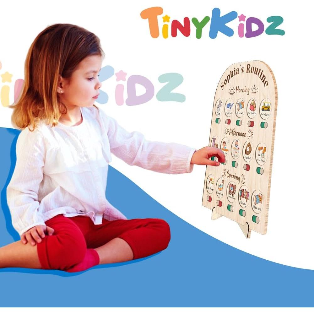 Tabla de Rutina Diaria Personalizada TinyKidz para Niños