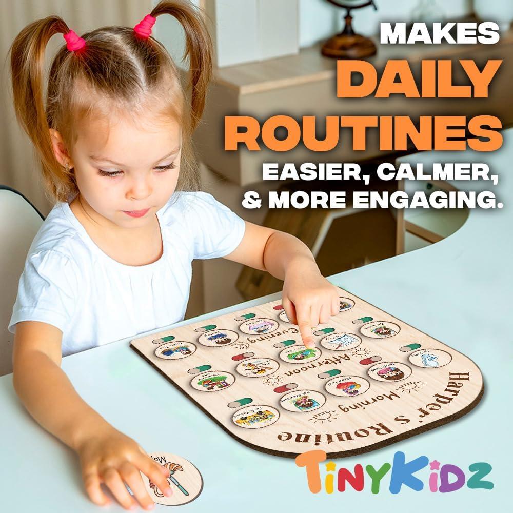 Tabla de Rutina Diaria Personalizada TinyKidz para Niños