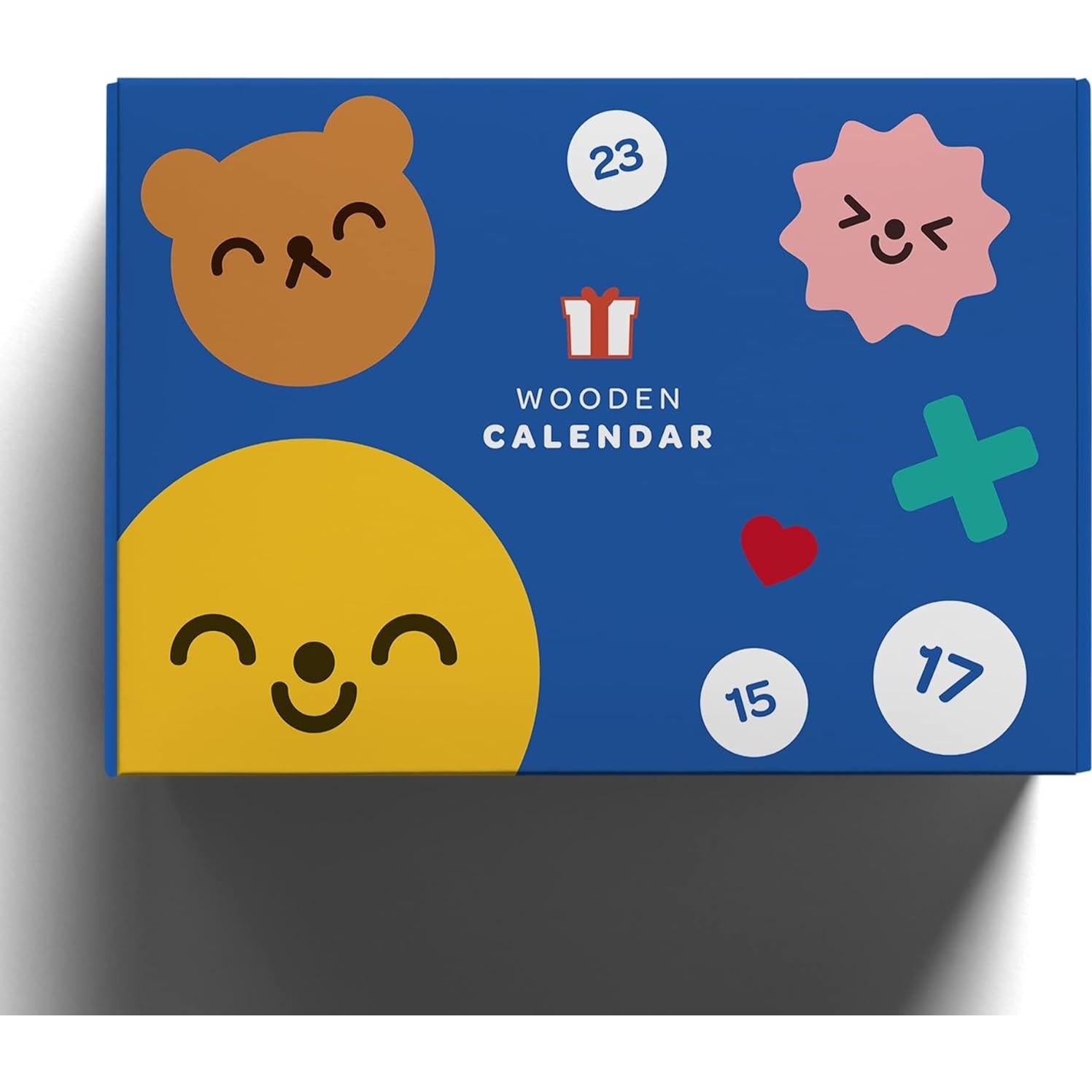 Calendario Perpetuo de Madera Azul Ginkgo para Niños 39.37x31.75cm