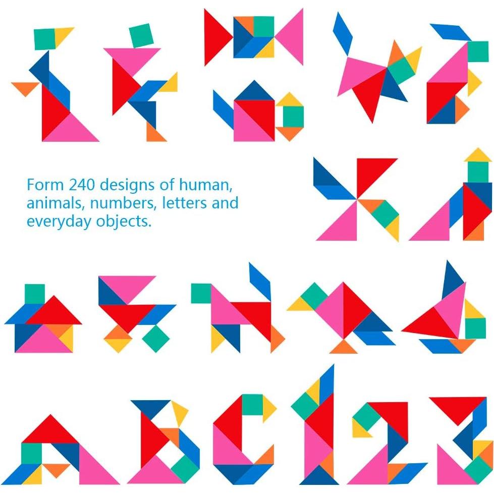 Rompecabezas Tangram Magnético Vanmor - 3 Juegos de Viaje