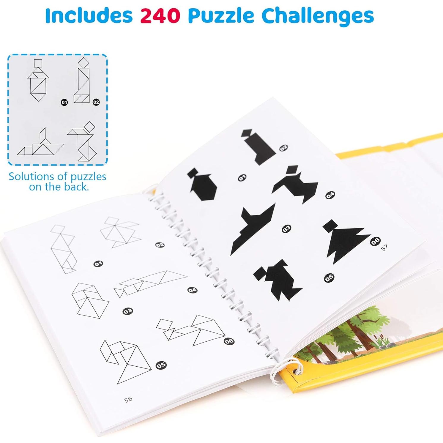 Rompecabezas Tangram Magnético Vanmor - 3 Juegos de Viaje