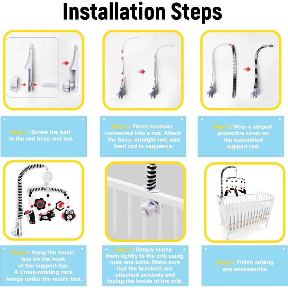 Móvil de Cuna para Bebés teytoy HJC10130TT63 Blanco y Negro