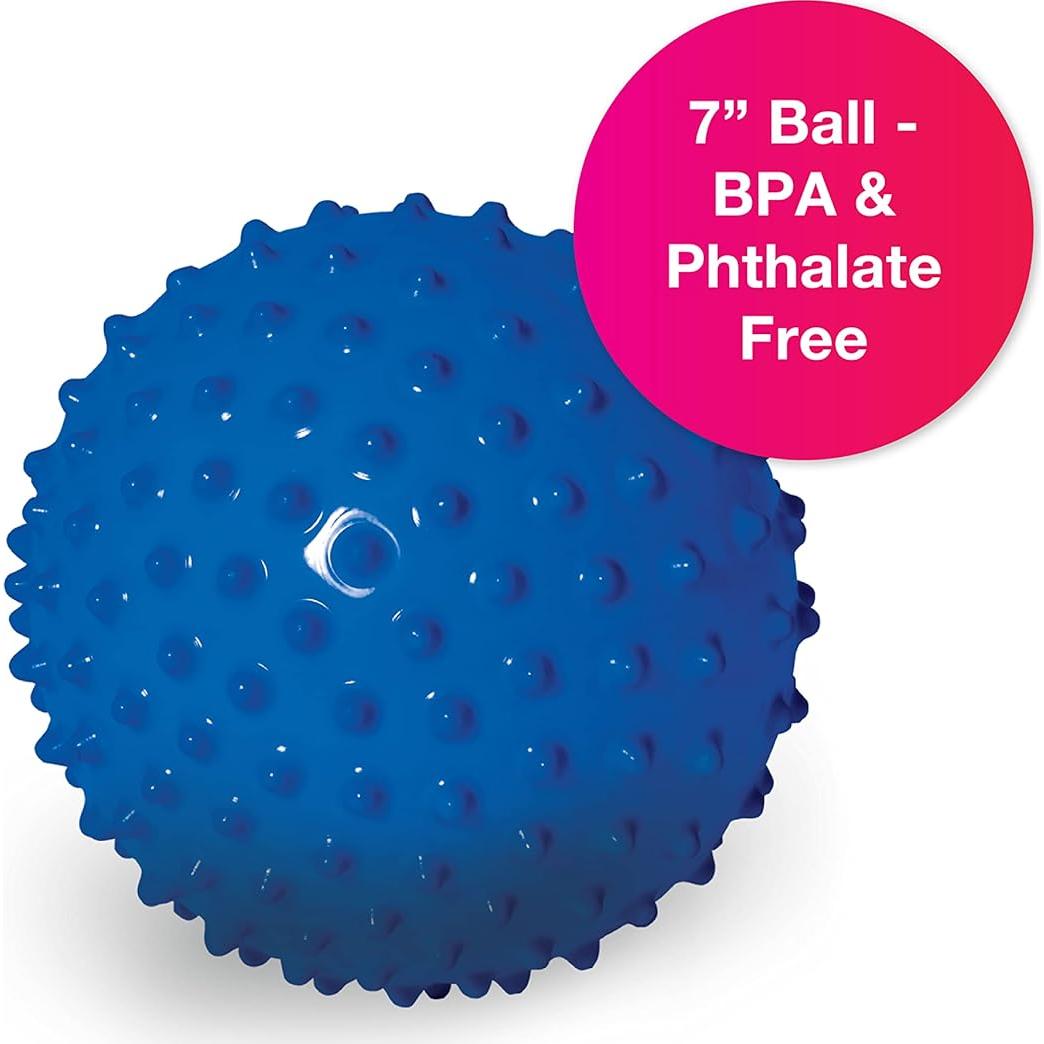 Bola Sensorial Edushape 18 cm Azul Desinflada para Bebés