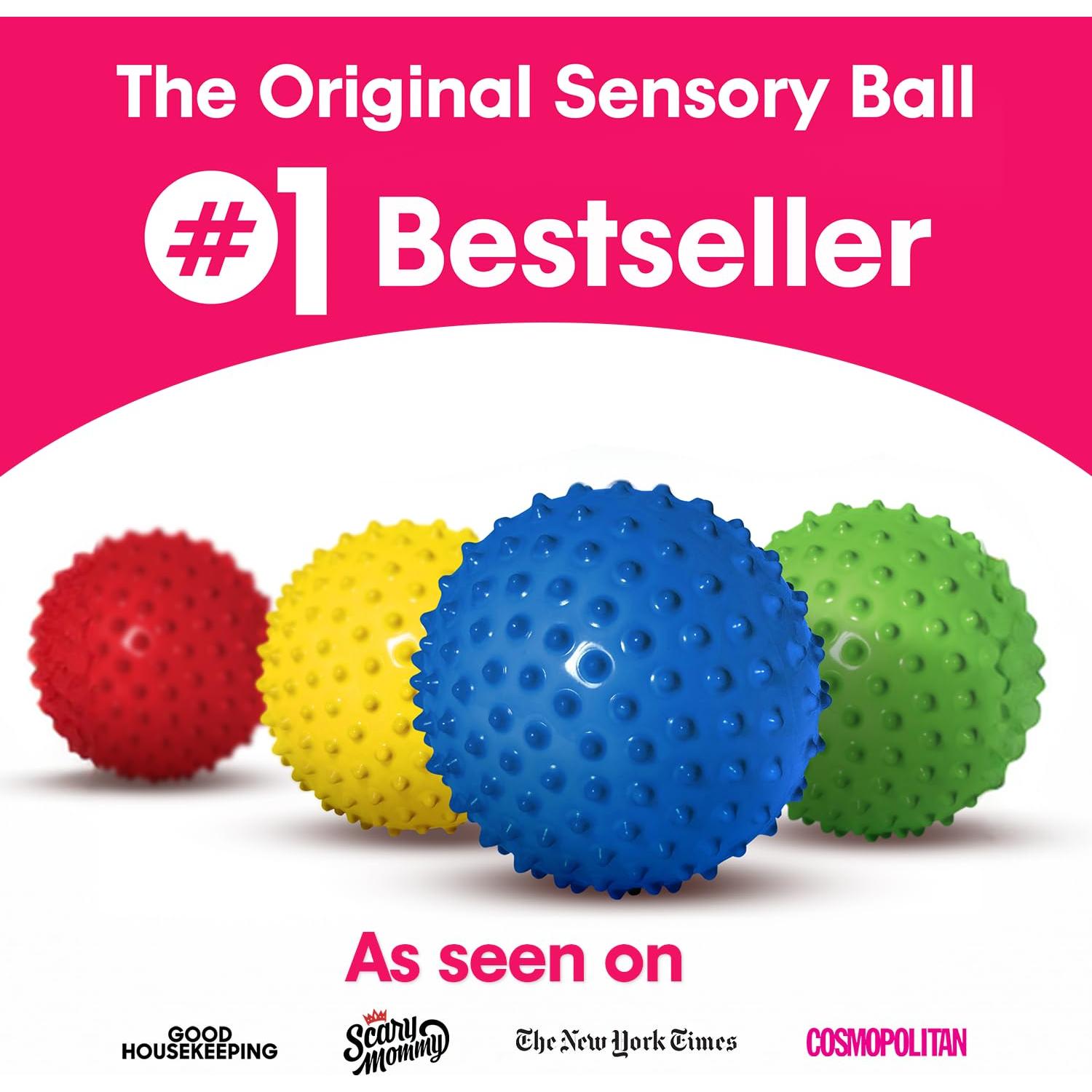 Bola Sensorial Edushape 18 cm Azul Desinflada para Bebés