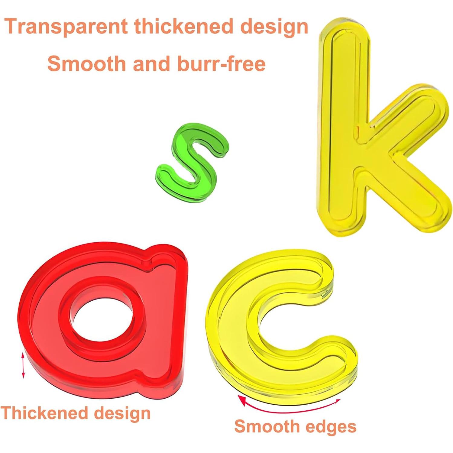 Letras Minúsculas Translúcidas 78 Pcs - Juguetes Educativos