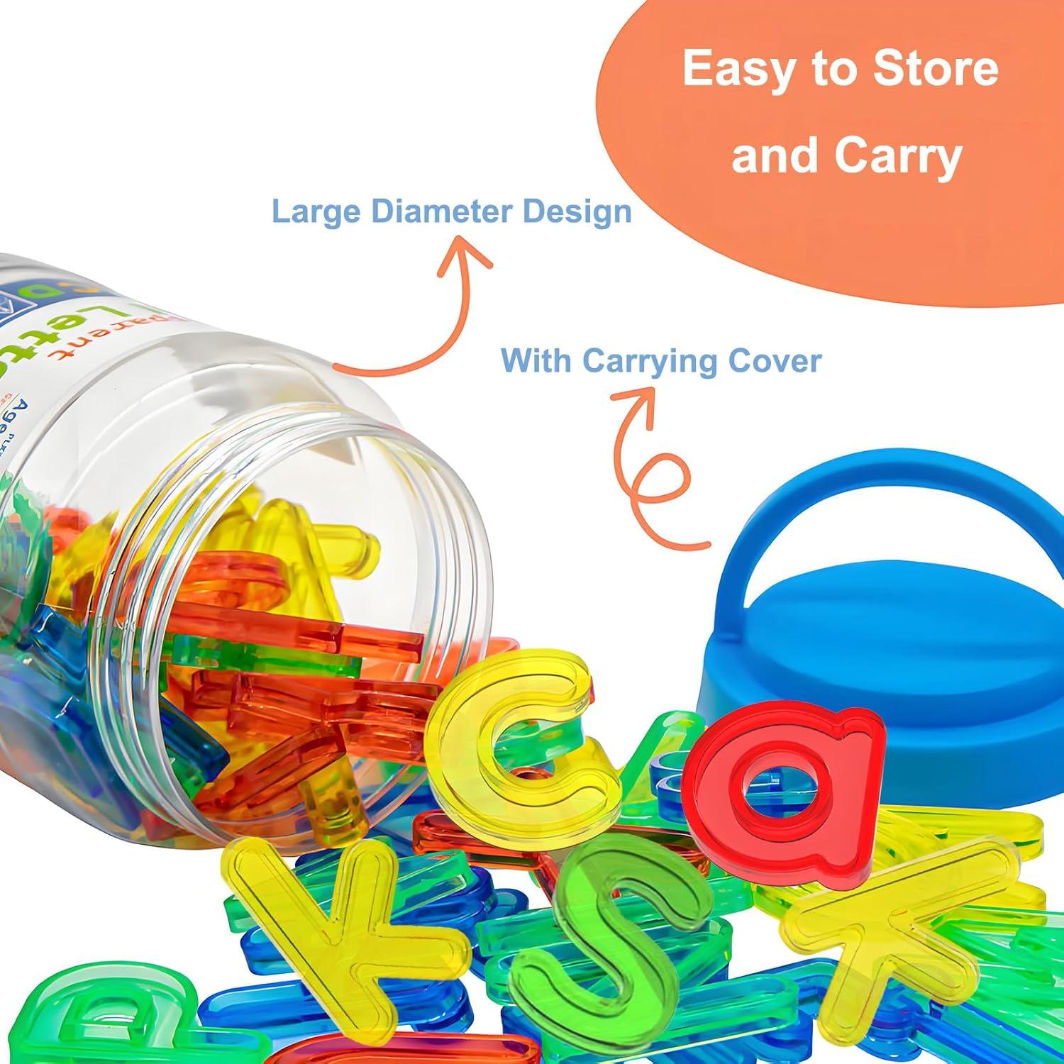 Letras Minúsculas Translúcidas 78 Pcs - Juguetes Educativos