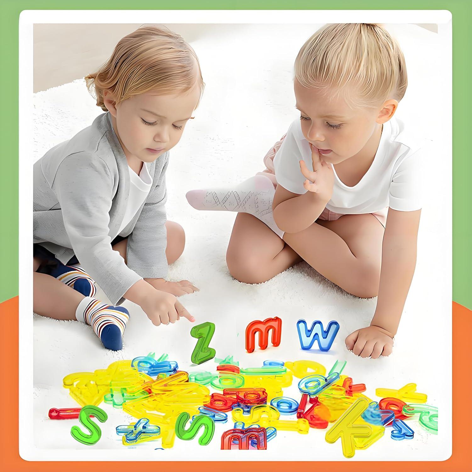 Letras Minúsculas Translúcidas 78 Pcs - Juguetes Educativos