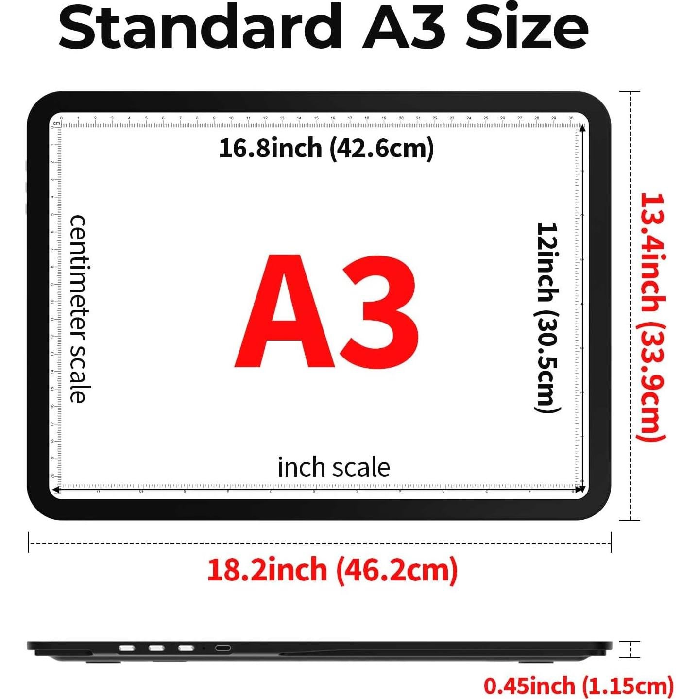 Tablero de Luz A2 Zocelight Recargable Magnético 64x46cm
