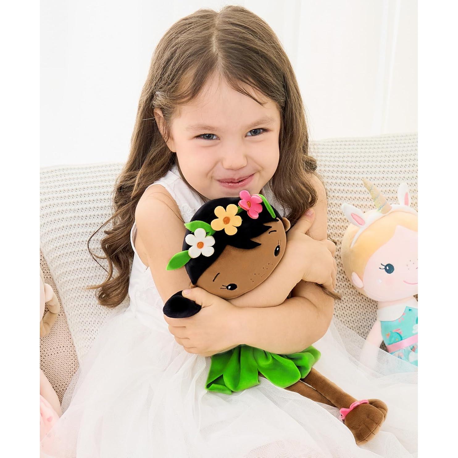 Muñeca de Trapo GAGAKU 40 cm Afroamericana Lavable