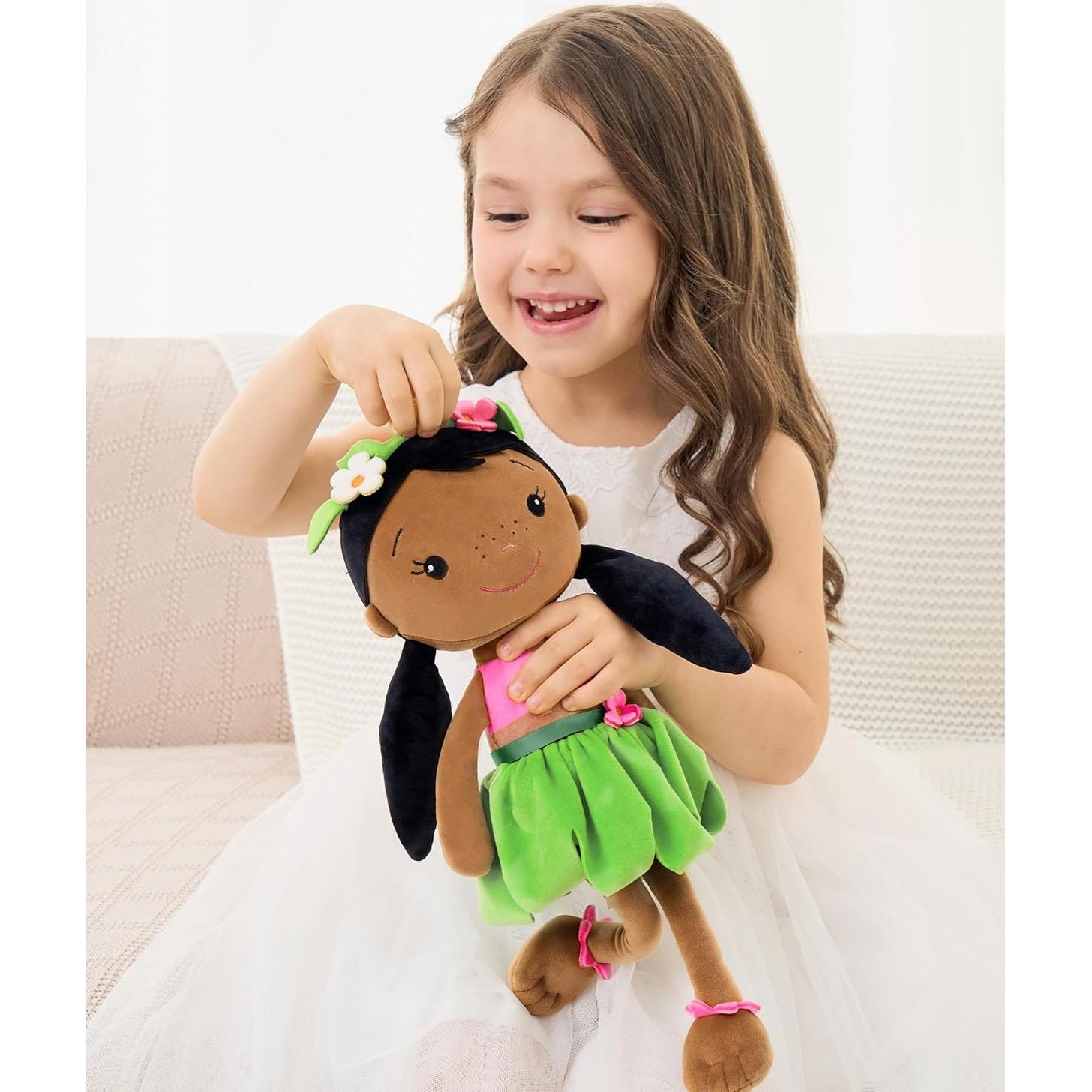 Muñeca de Trapo GAGAKU 40 cm Afroamericana Lavable