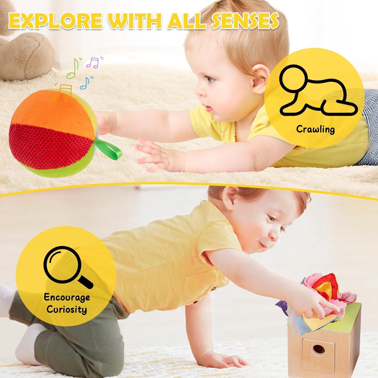 Juguetes Montessori 8 en 1 para Bebés 0-6 Meses - Desarrollo Sensorial