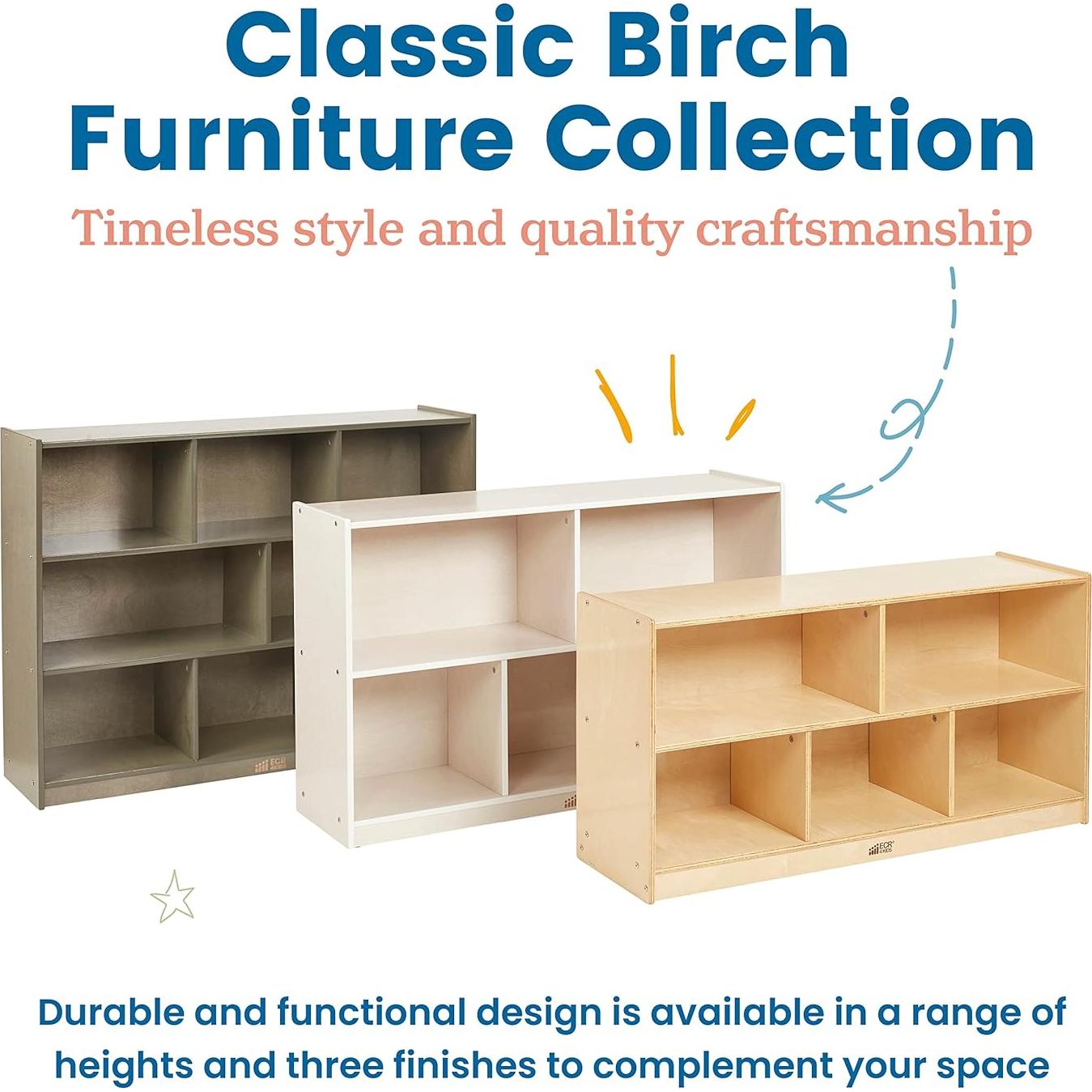 Gabinete de Almacenamiento Móvil ECR4Kids 5 Compartimentos Gris