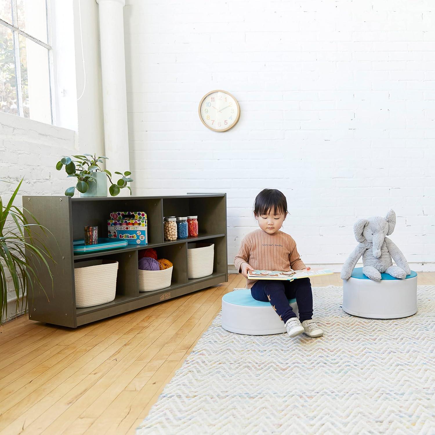 Gabinete de Almacenamiento Móvil ECR4Kids 5 Compartimentos Gris