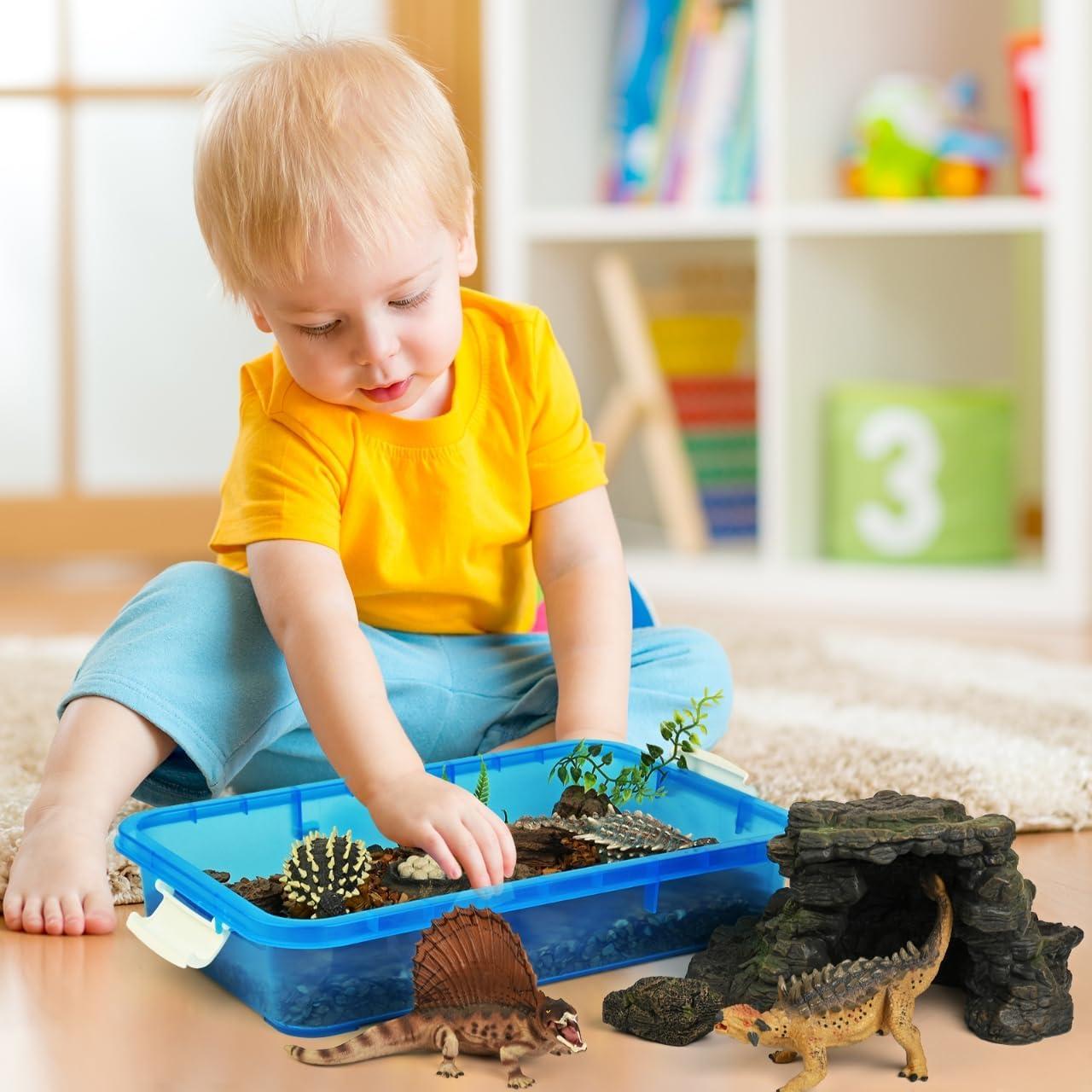Bandeja de Juego Sensory Bin Madzee 38.1 cm con Tapa Azul