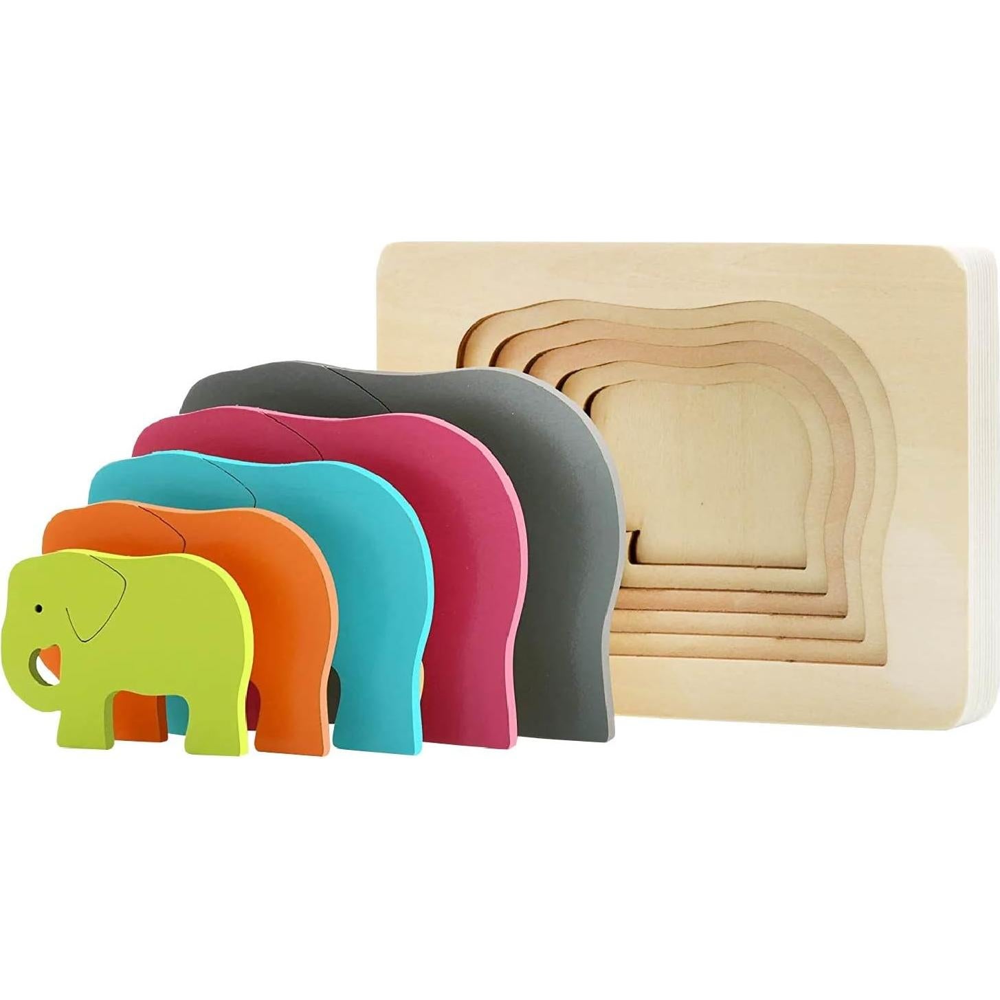 Rompecabezas de Madera TEKOR 4 Piezas Animales Educativos