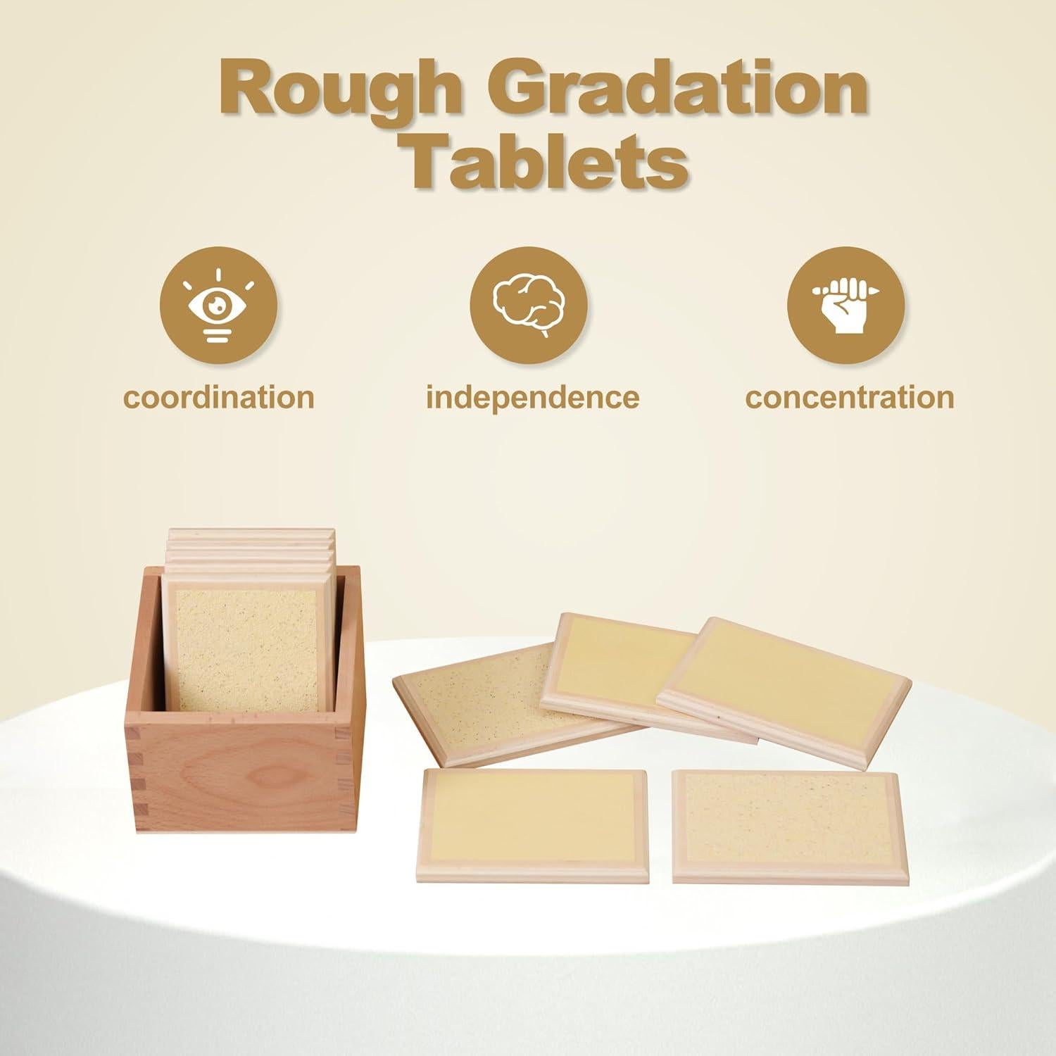 Tabletas de Gradación Rugosa Montessori Outlet 3-6 Años
