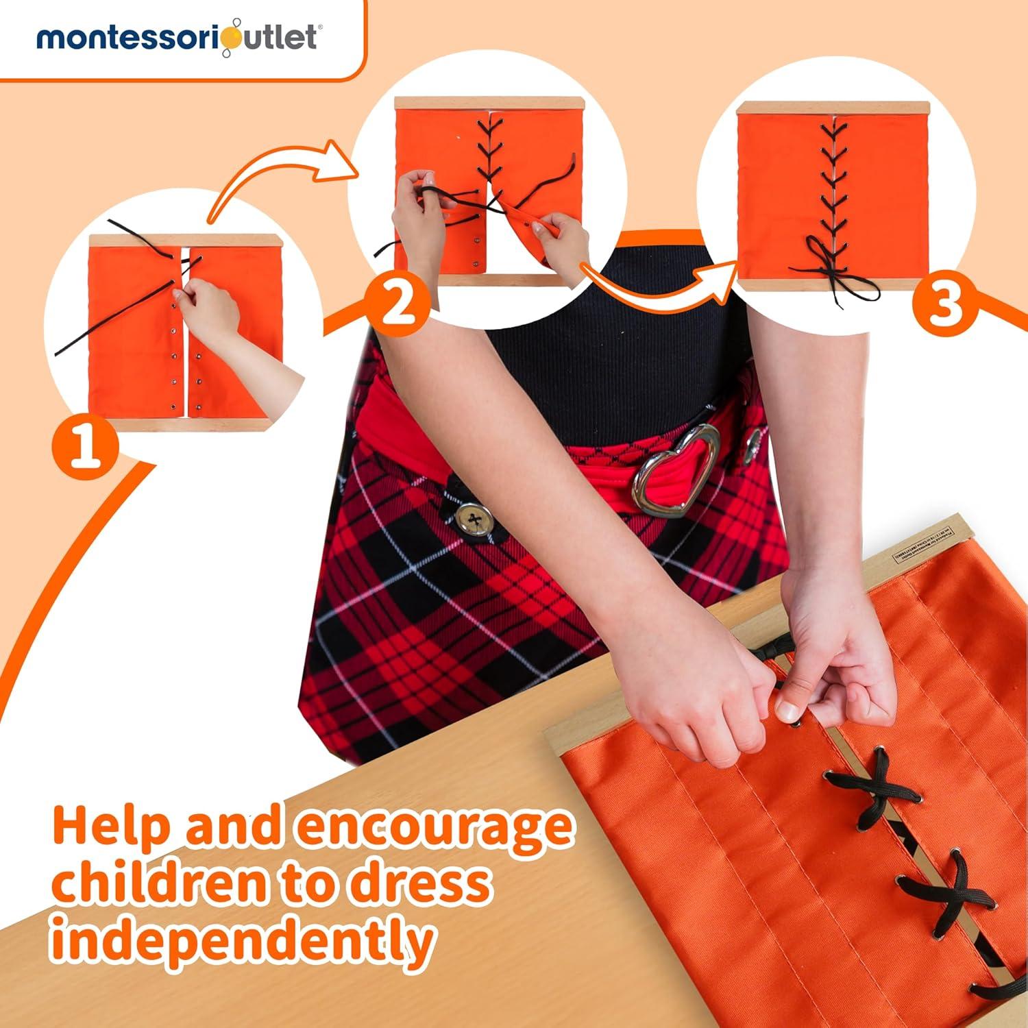 Marco de Enhebrado Montessori Outlet para Niños 3-6 Años