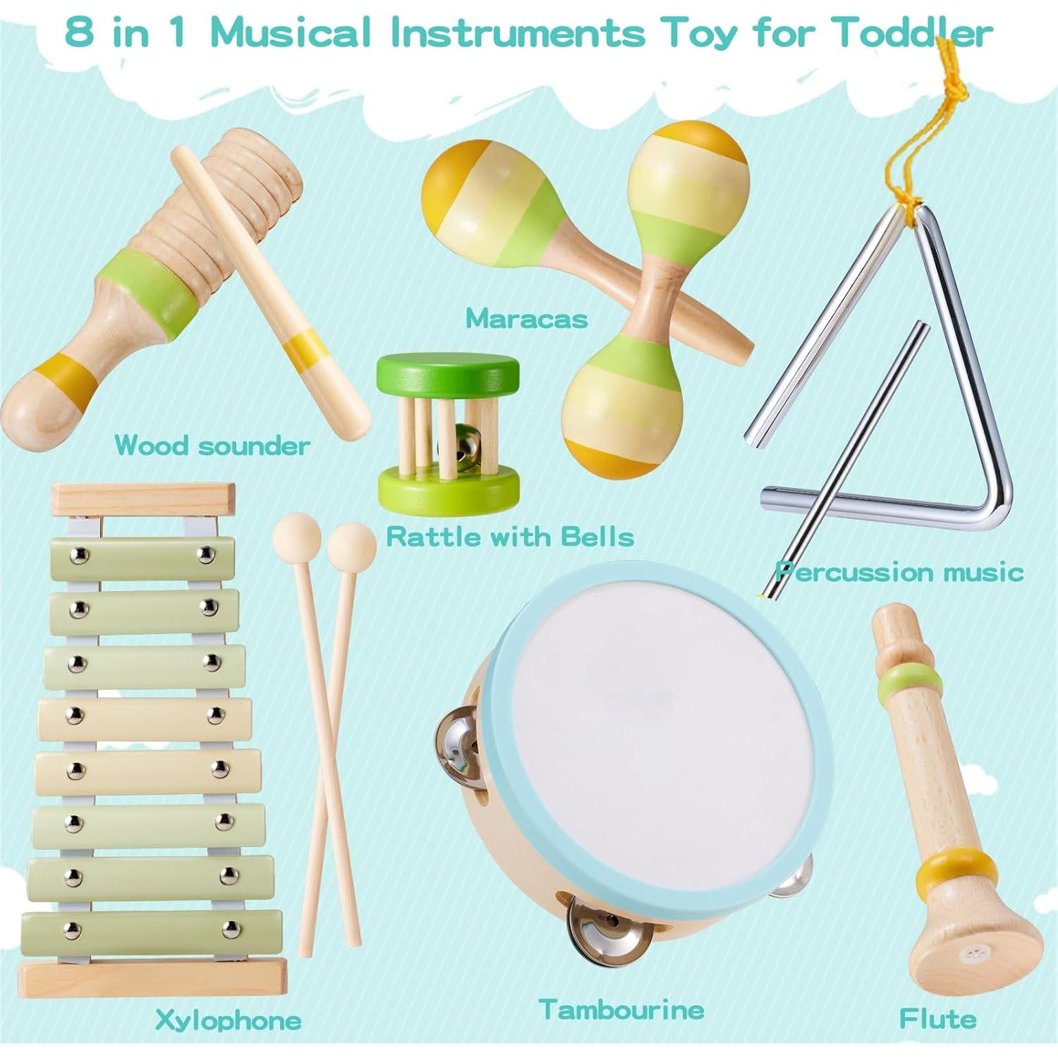 Juego de Instrumentos Musicales Montessori Ehome para Bebés