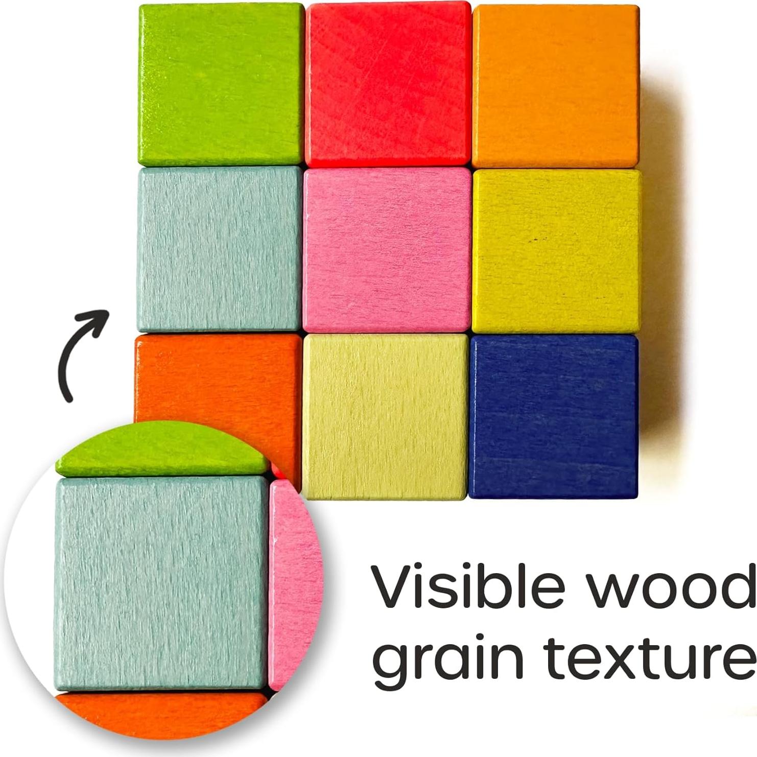 Bloques de Construcción de Madera Quiggly Montessori 68 Piezas