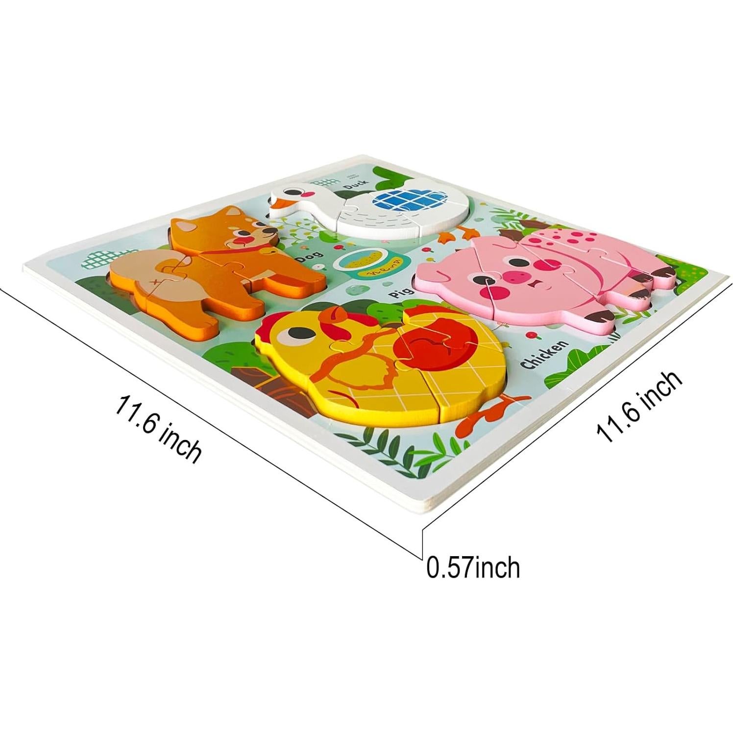 Rompecabezas de Madera Animales de Granja HT HONOR 30.48 cm