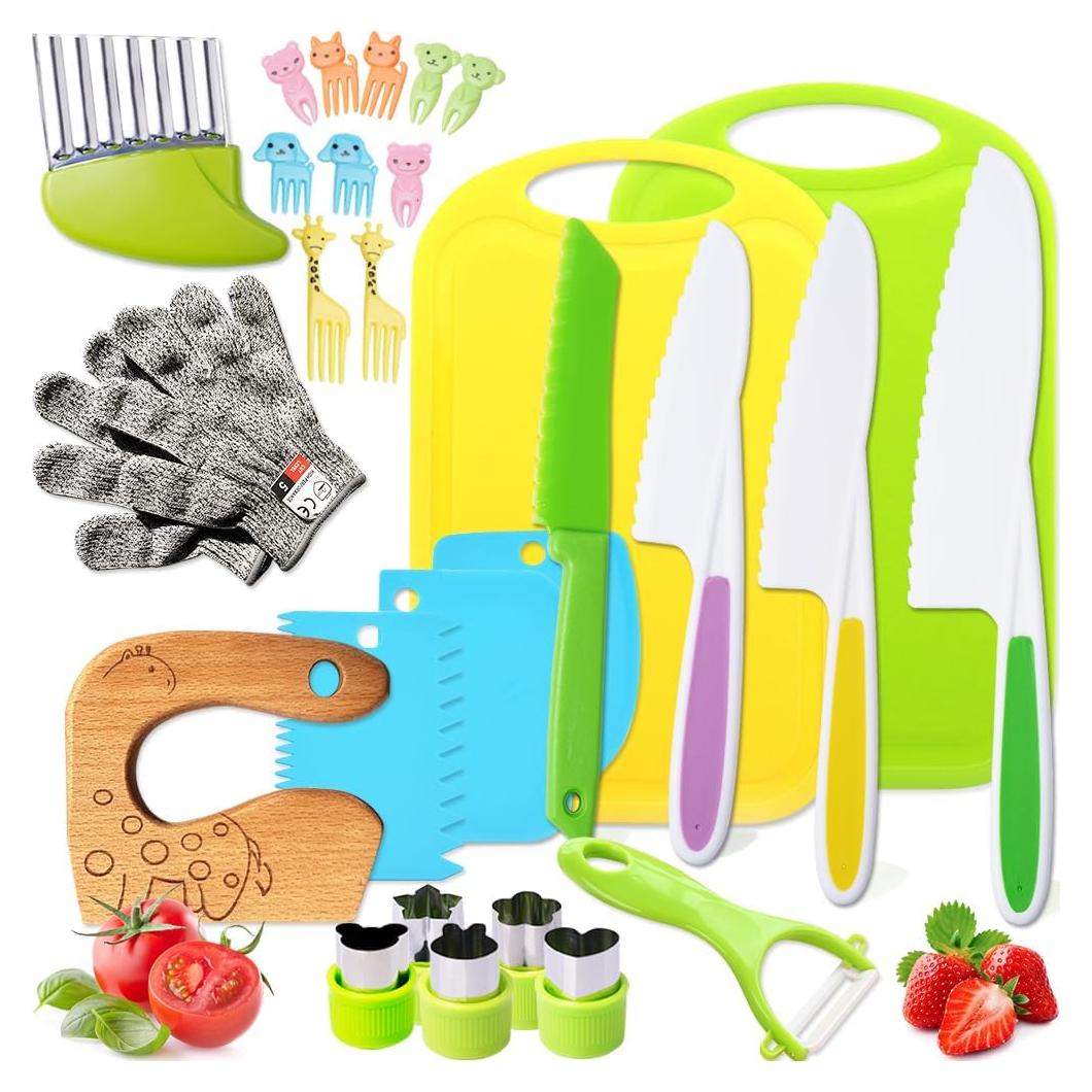 Juego de cuchillos seguros para niños Doiaz 29 piezas