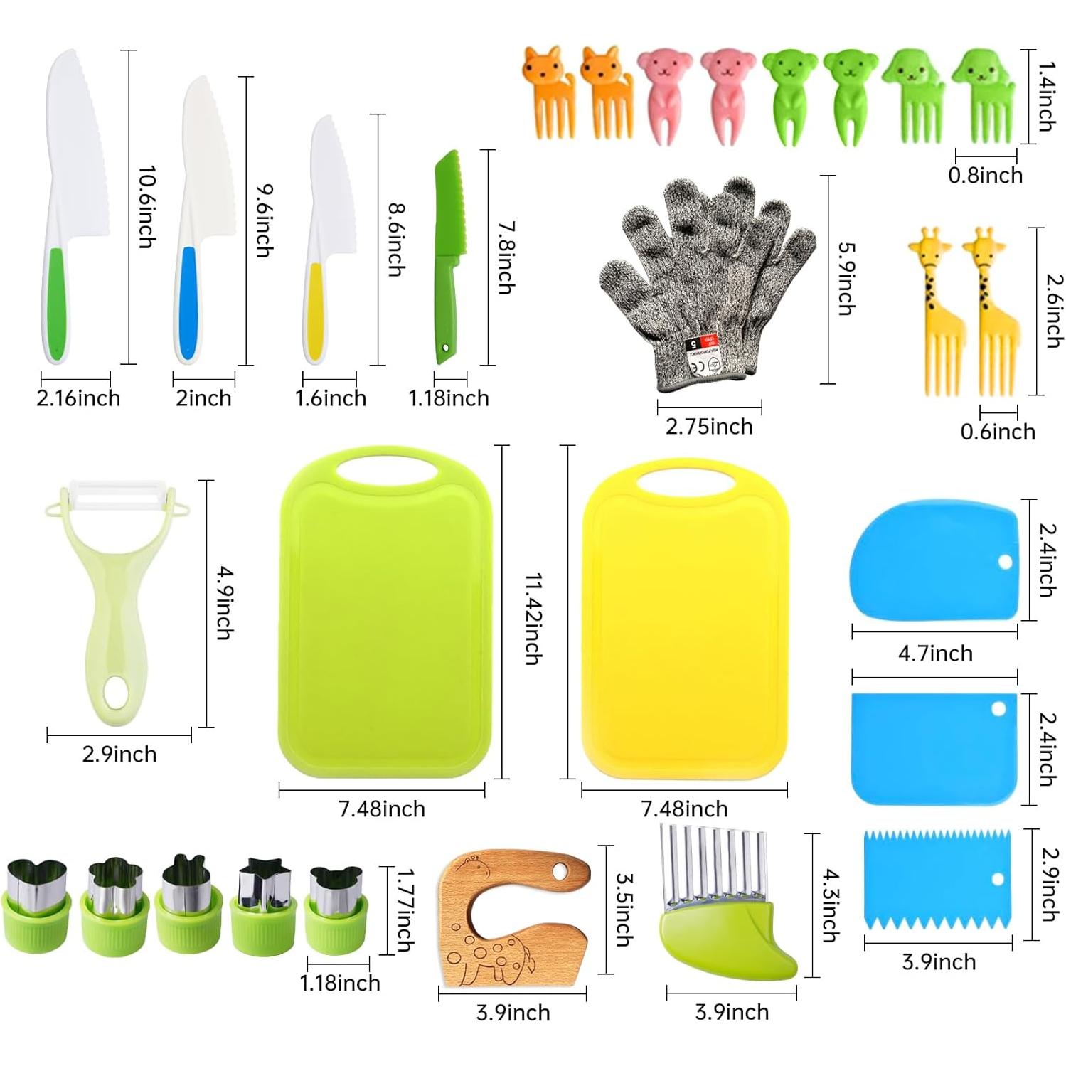 Juego de cuchillos seguros para niños Doiaz 29 piezas
