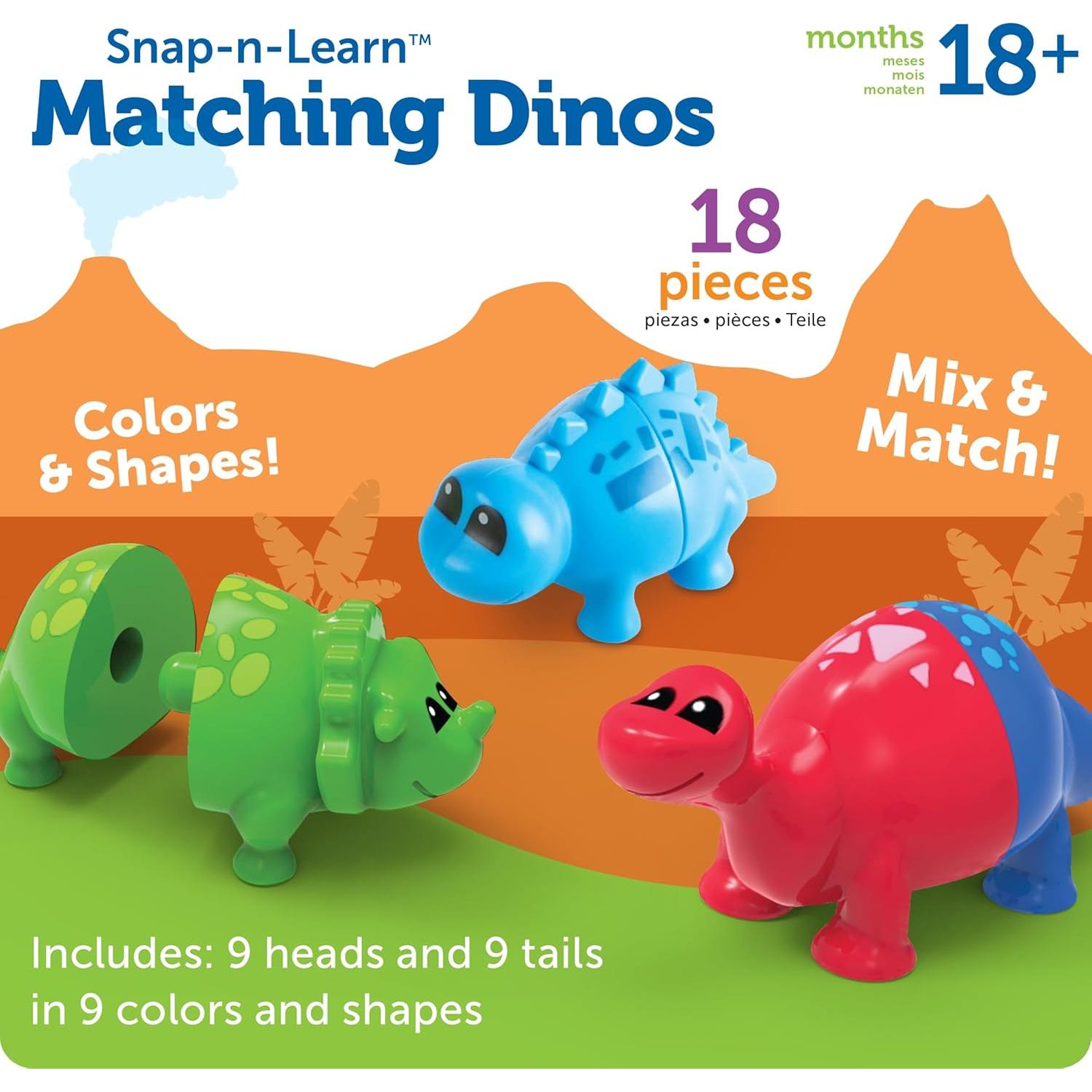 Juguete Educativo Dinosaurios Snap-n-Learn - 18 Meses a 5 Años