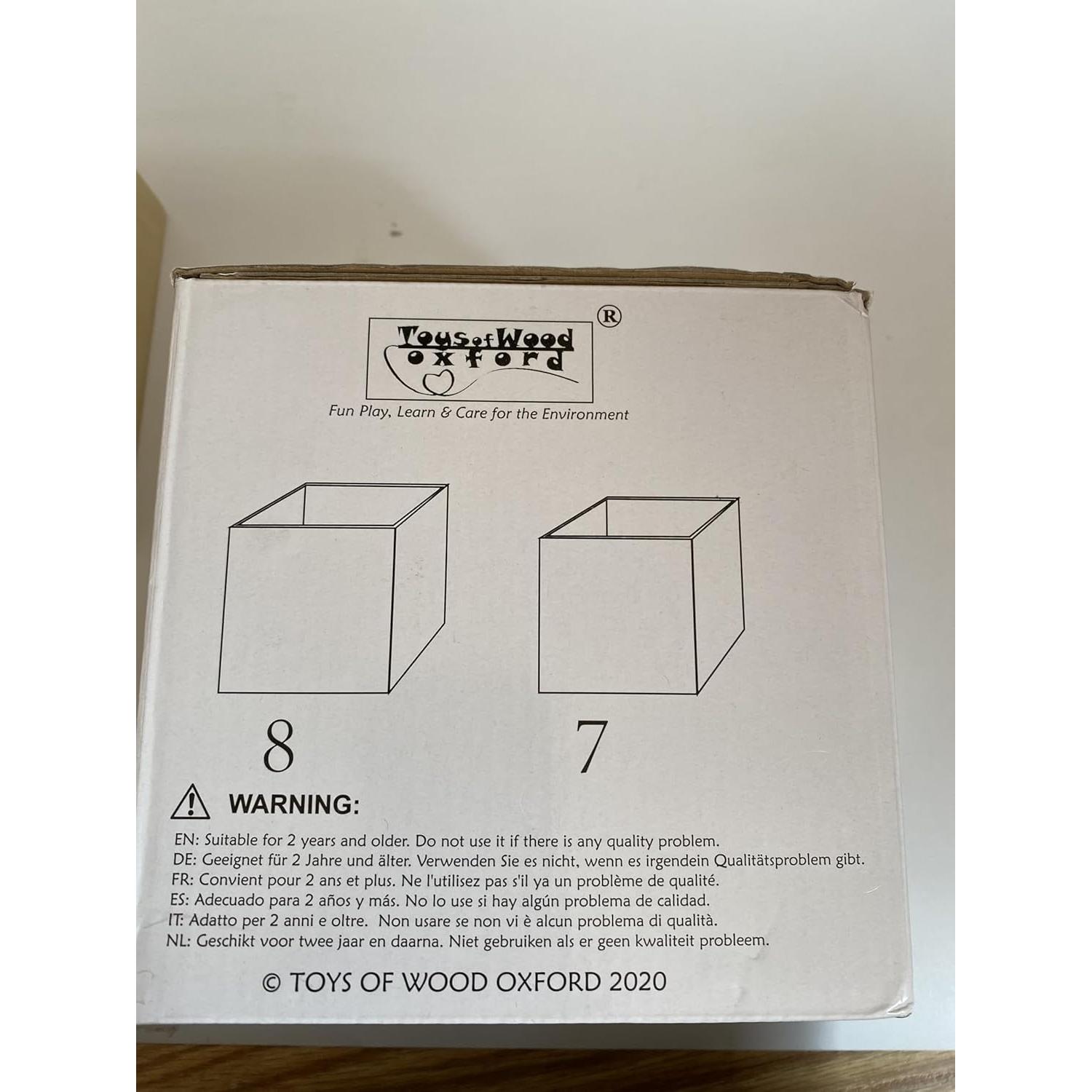 TOWO Wooden Stacking Boxes-Nesting and Sorting Cups Blocks for Toddlers-Stacking Cubes Educational Learning Toys for 2 Years Old Montessori Materials