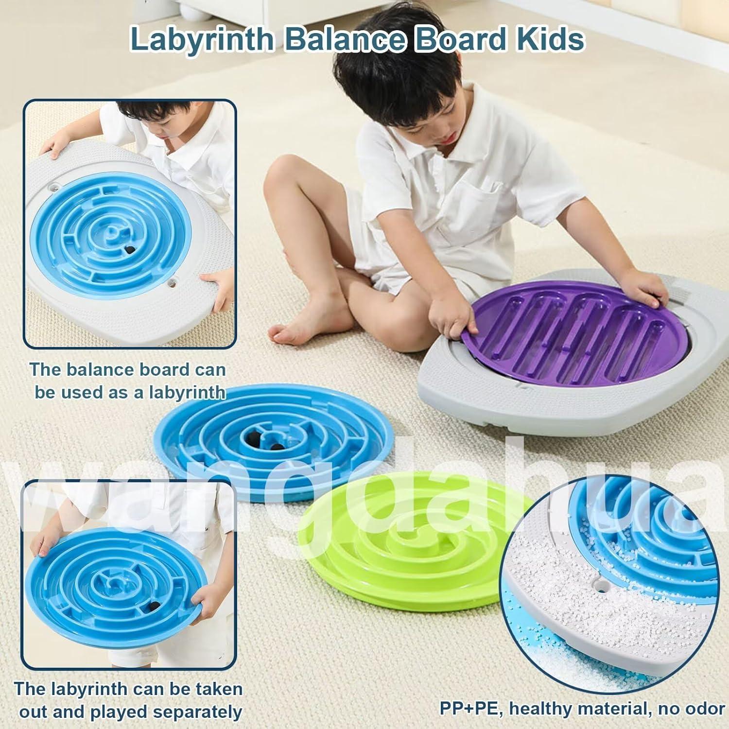 Tabla de Equilibrio Wangdahua 53x39 cm con Laberinto y Pelotas