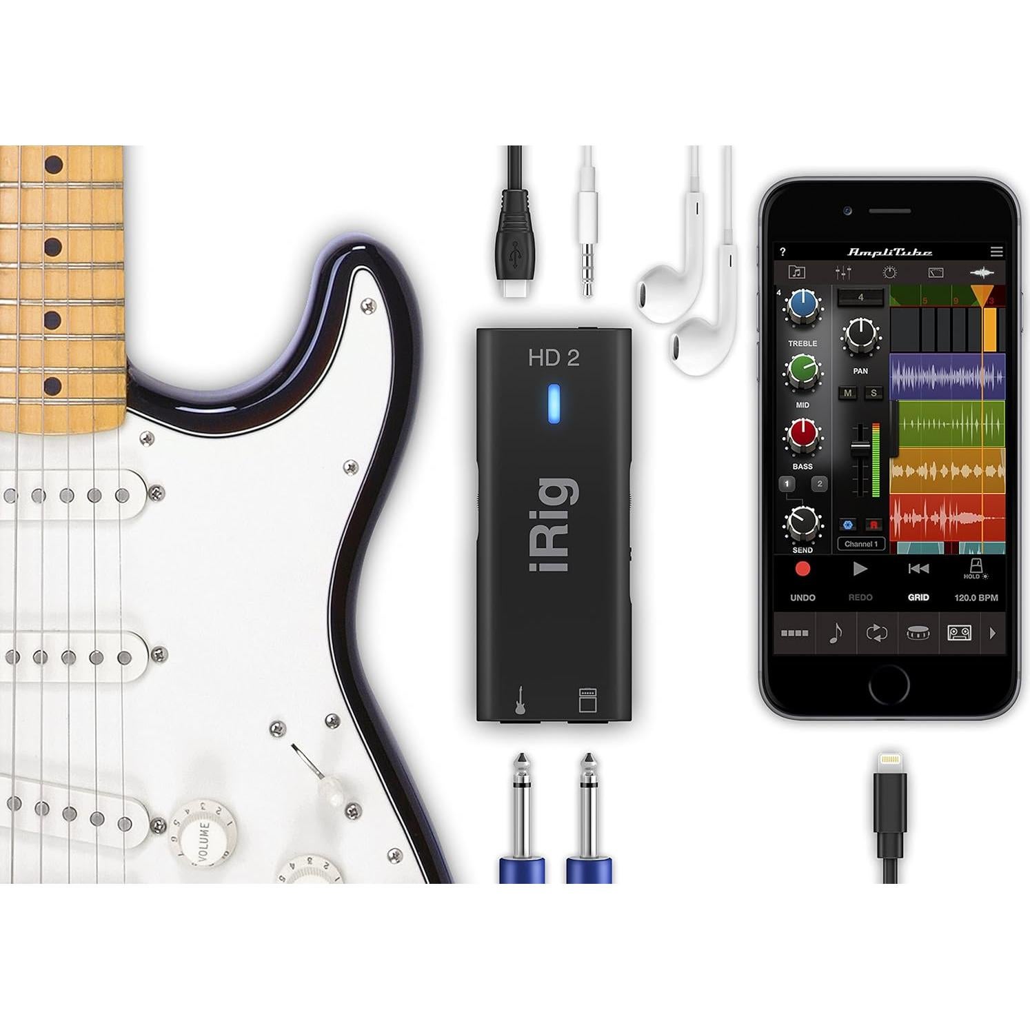 Interfaz de audio IK Multimedia iRig HD 2 para guitarra
