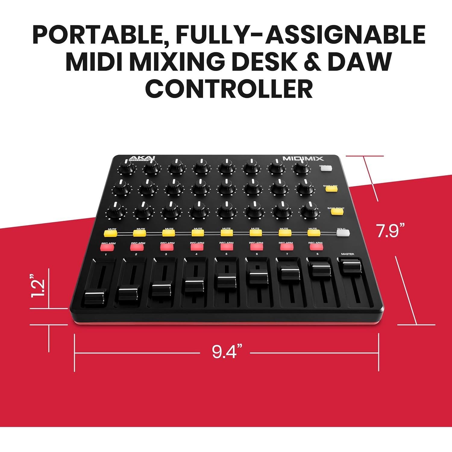 Controlador MIDI USB AKAI MIDImix - Mezclador Compacto 16 Canales