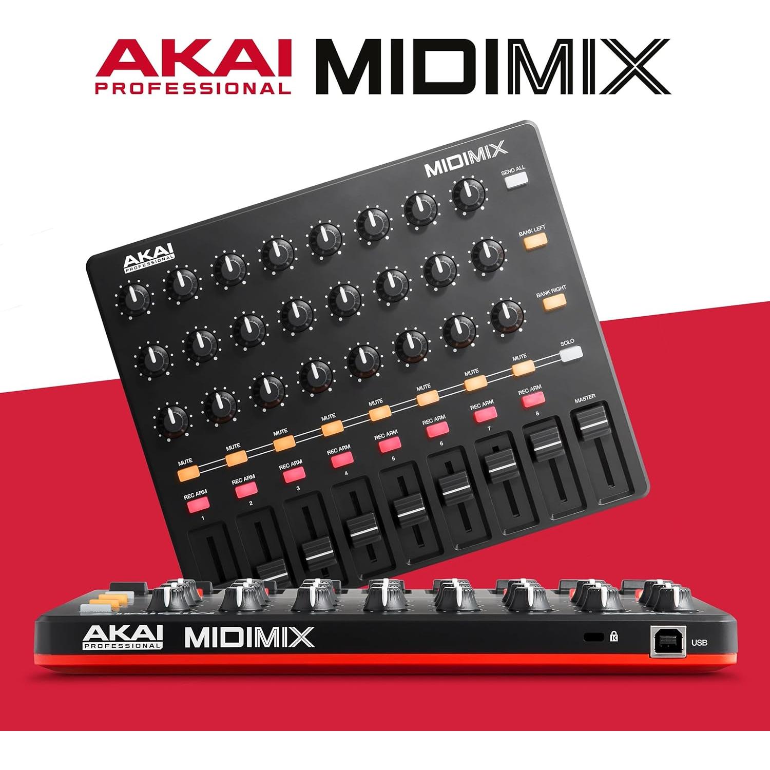 Controlador MIDI USB AKAI MIDImix - Mezclador Compacto 16 Canales