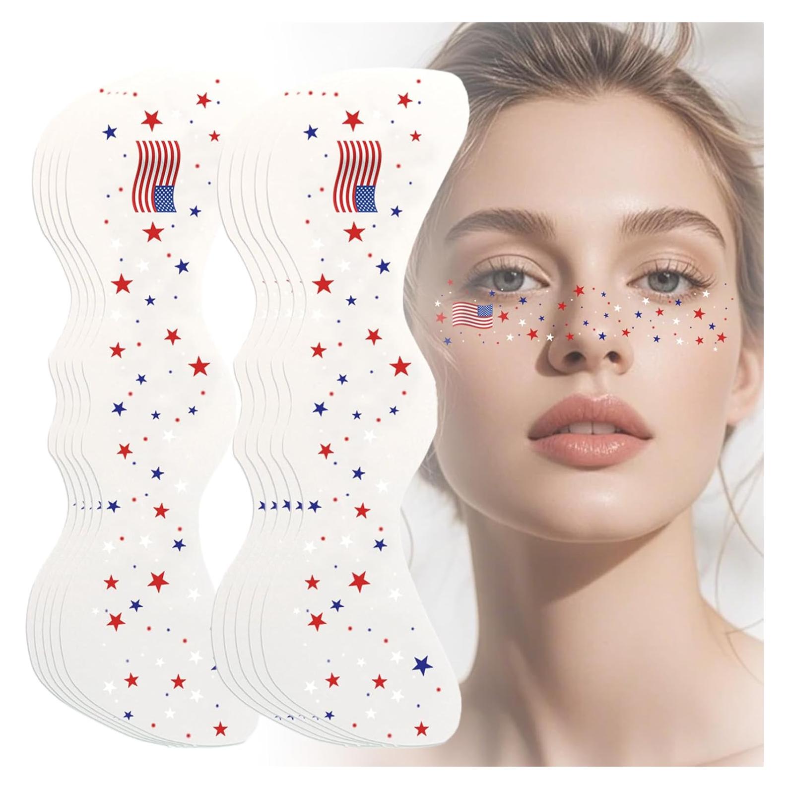 Tatuajes Temporales Patrióticos Boko 10 Pcs 4 de Julio