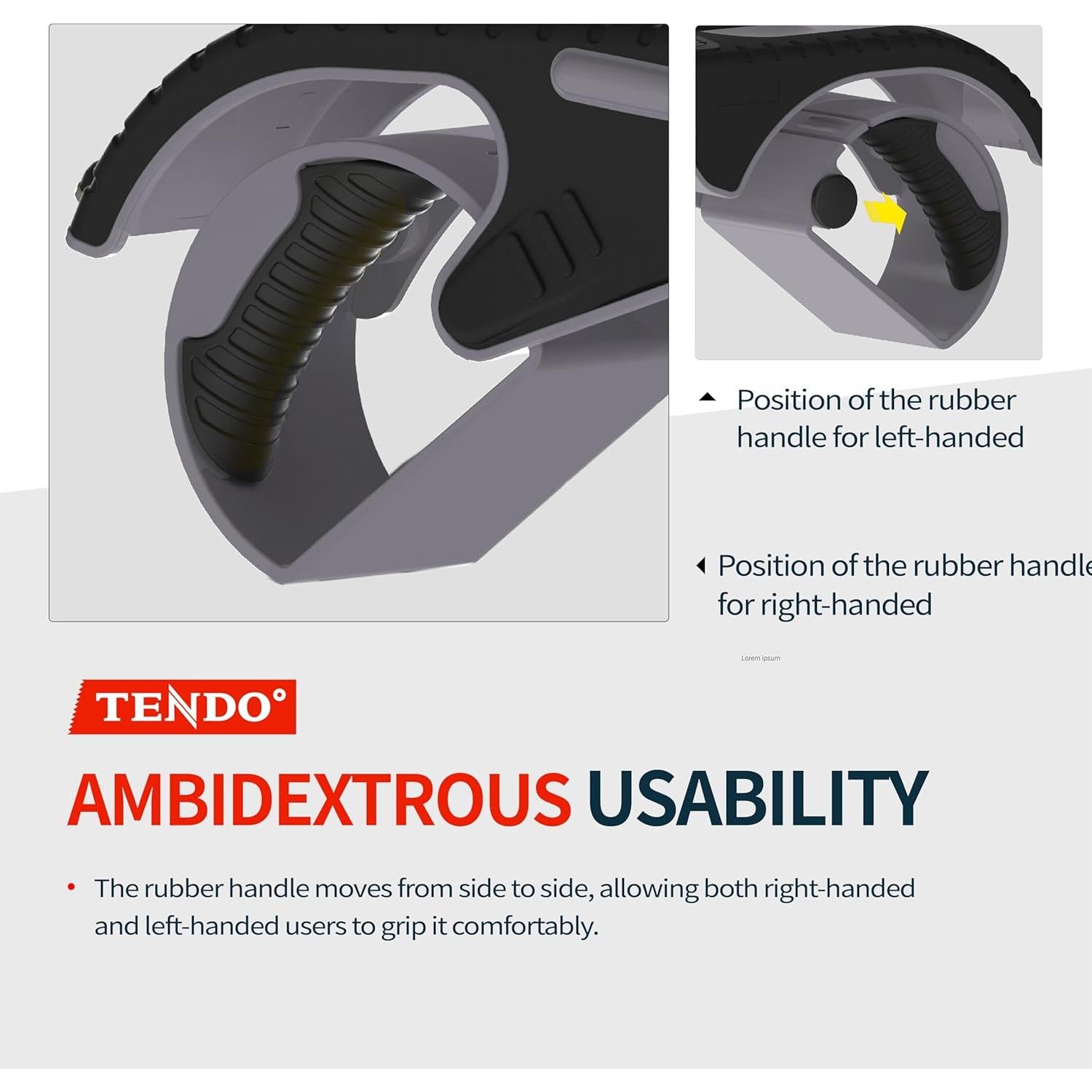Dispensador de Cinta TENDO 2" Negro - Cuchilla Inclinada 10°