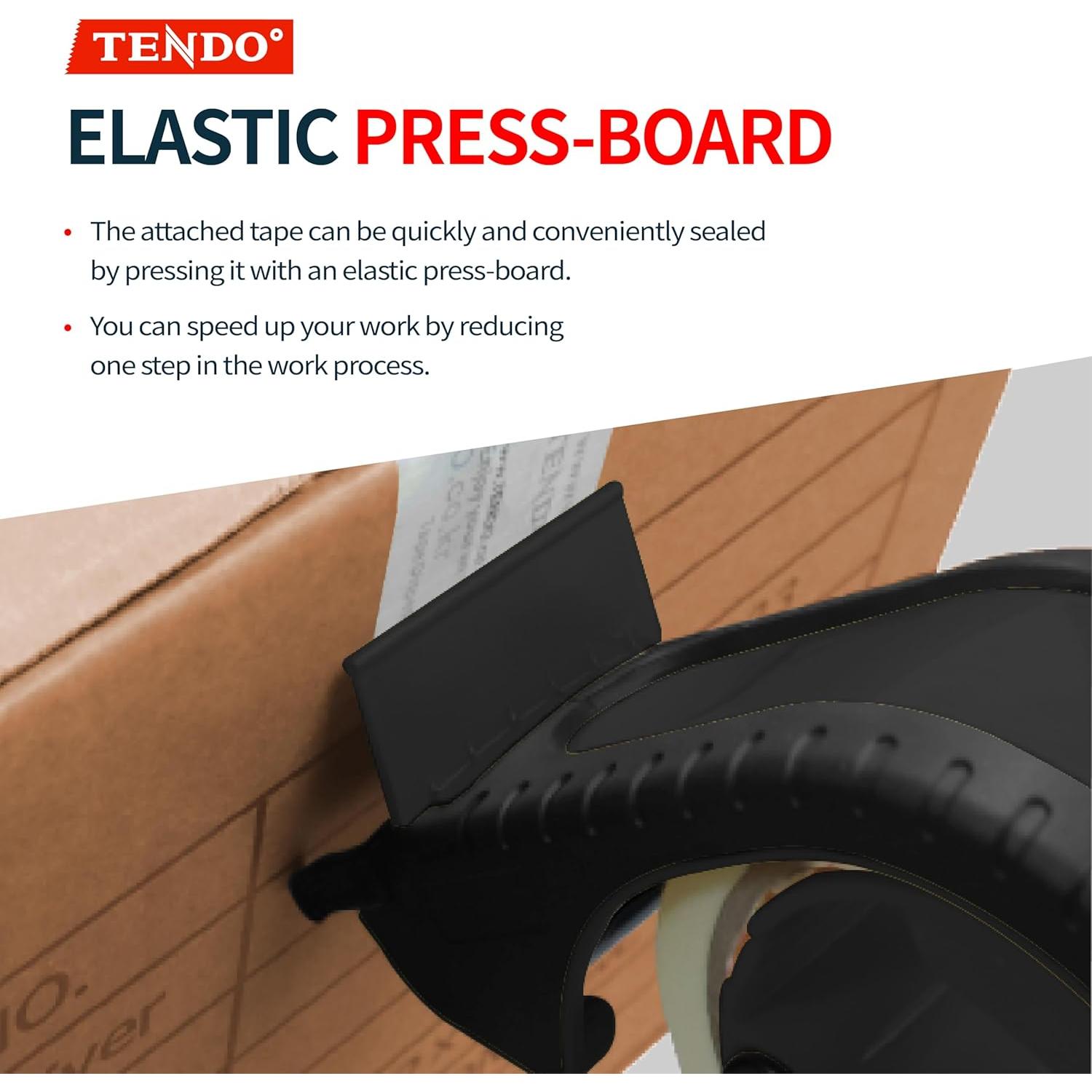 Dispensador de Cinta TENDO 2" Negro - Cuchilla Inclinada 10°