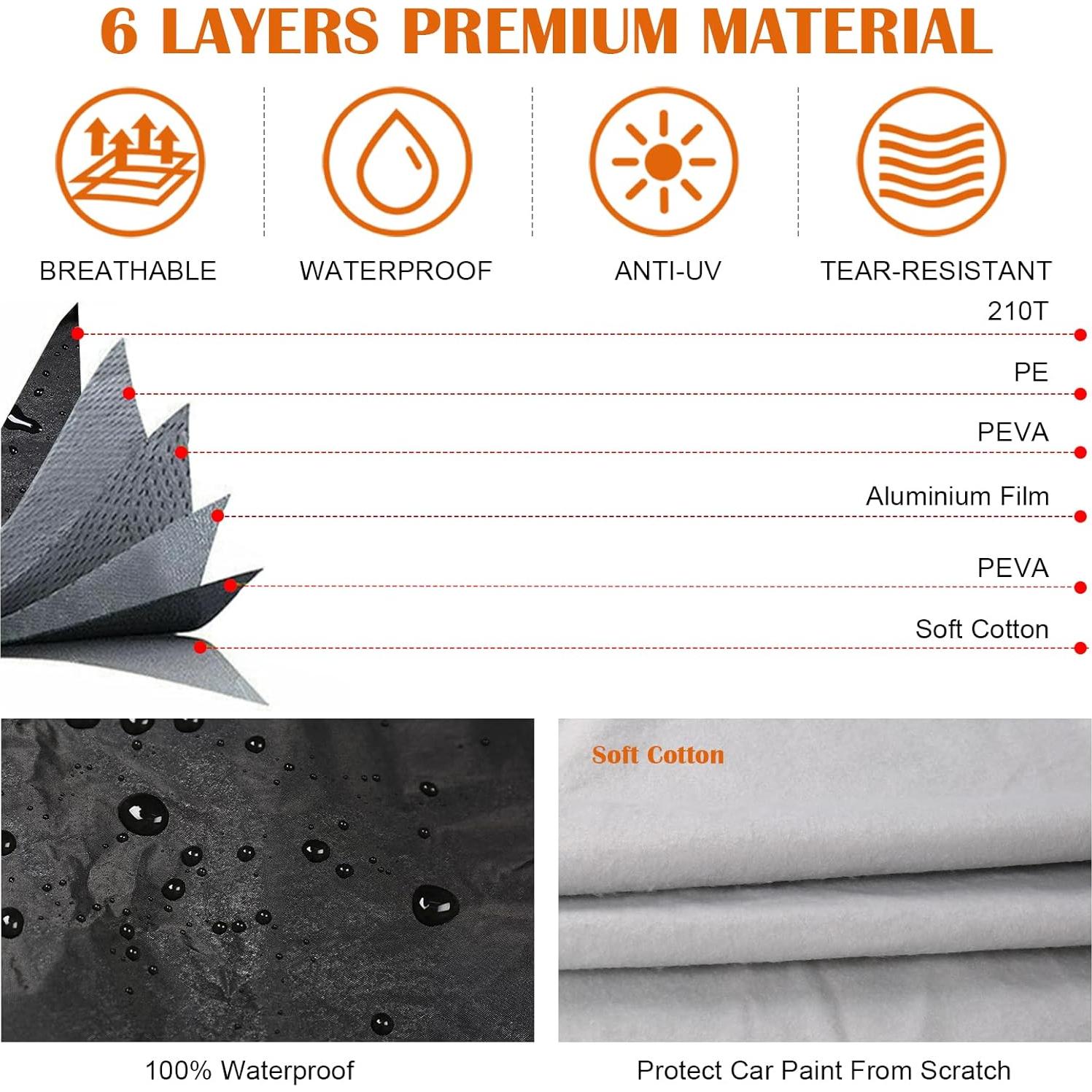 Funda de Coche Impermeable SAPUBK para Toyota 4Runner 2002-2025