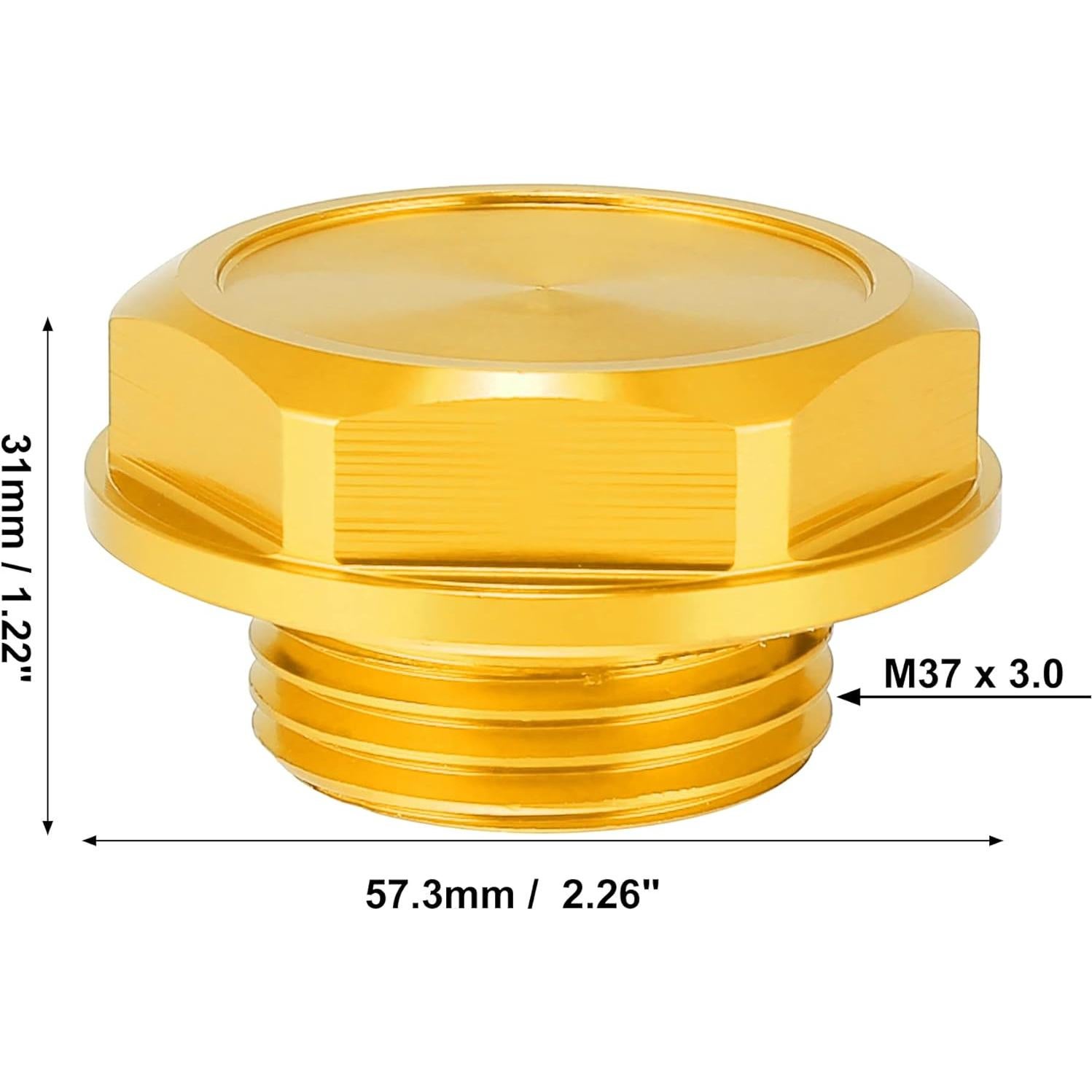 Tapa de Llenado de Aceite X AUTOHAUX Aluminio Dorado 31mm