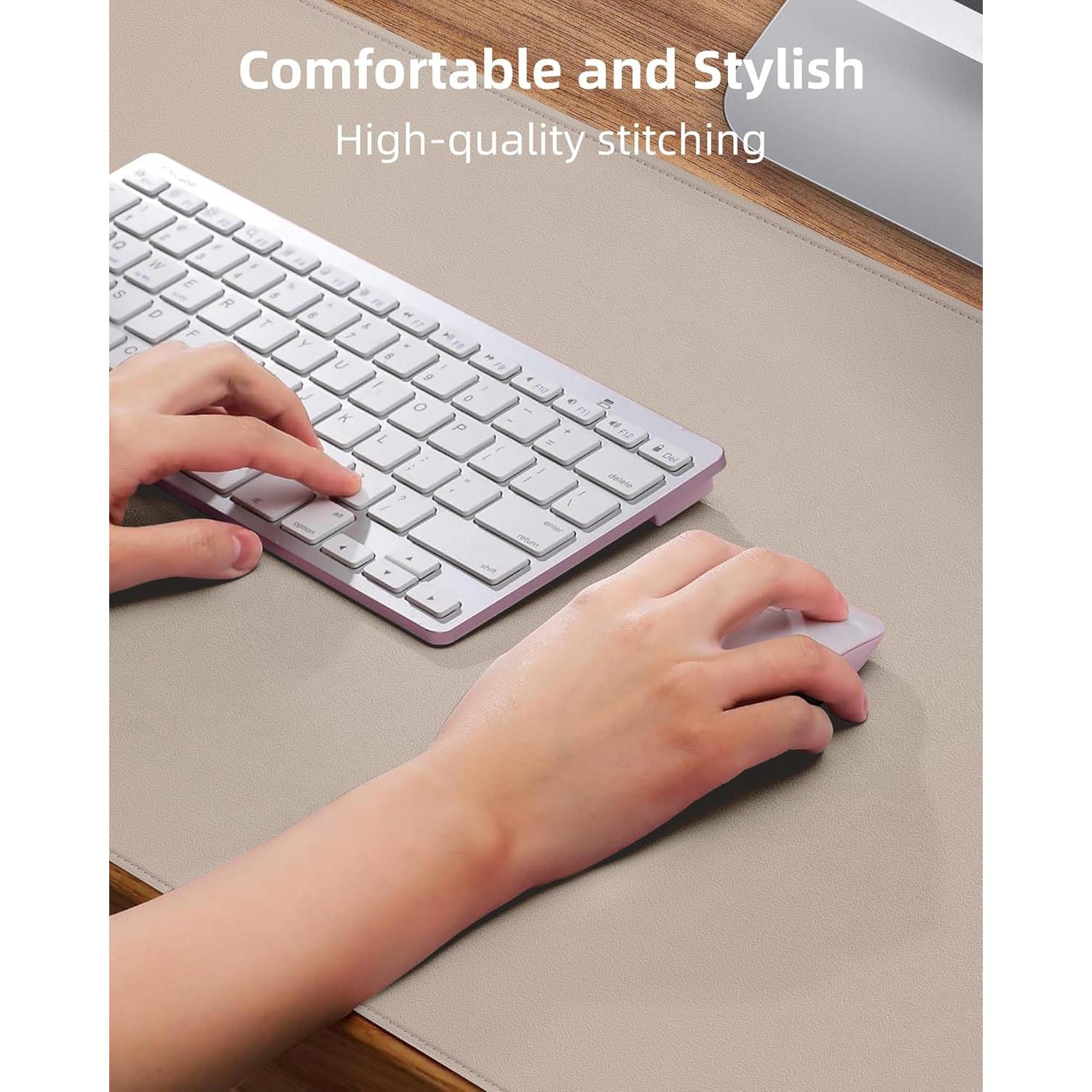 Alfombrilla Antideslizante AFIING Beige 61x35 cm Cuero PU